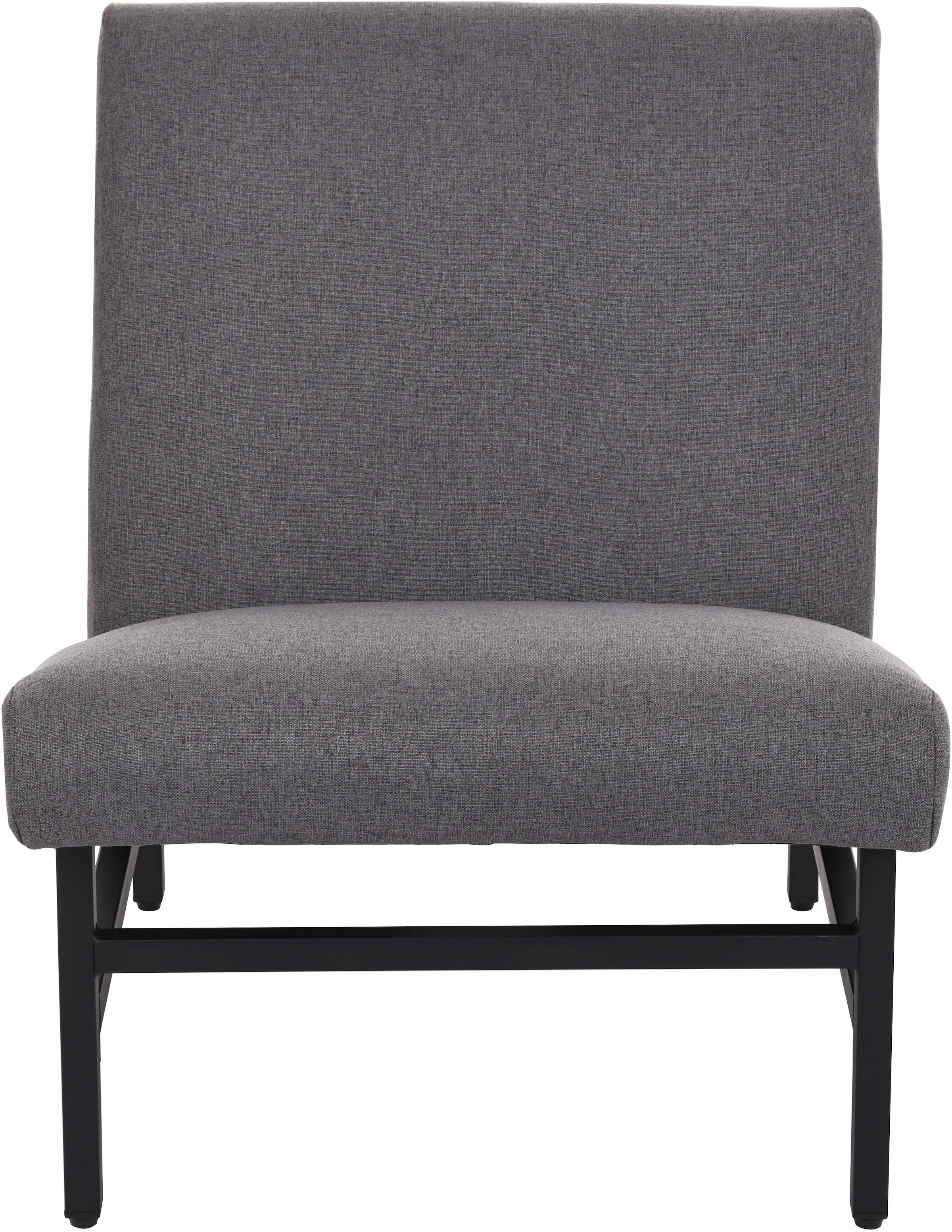Image of LeGer Home by Lena Gercke Sessel "SORAAYA Lounge-Sessel, Lese-Sessel, TV-Sessel" schwarzes Metall-Gestell, feiner Web-Stoff