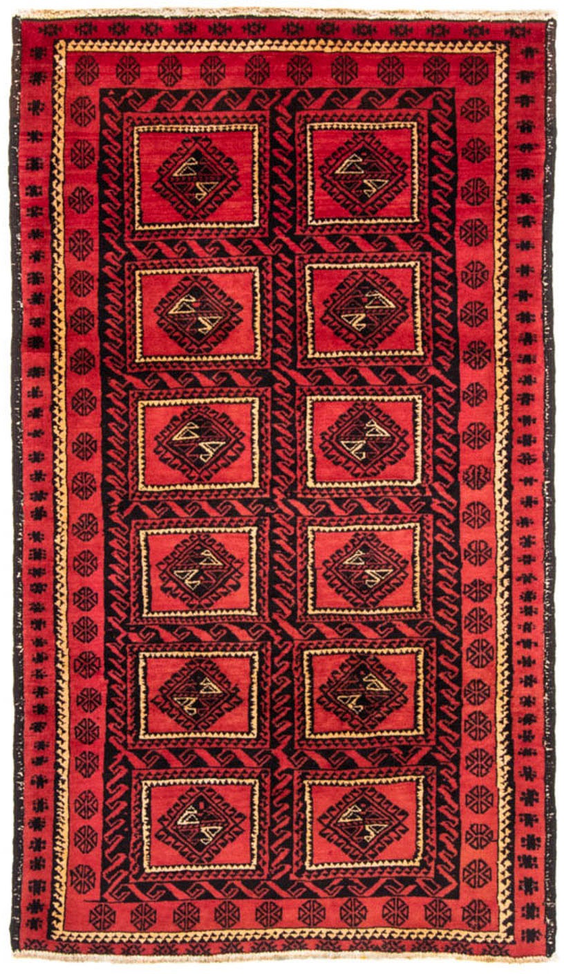 Image of morgenland Hochflor-Läufer »Belutsch Durchgemustert Rosso 198 x 110 cm«, rechteckig, 0,8 mm Höhe, Handgeknüpft bei Ackermann Versand Schweiz