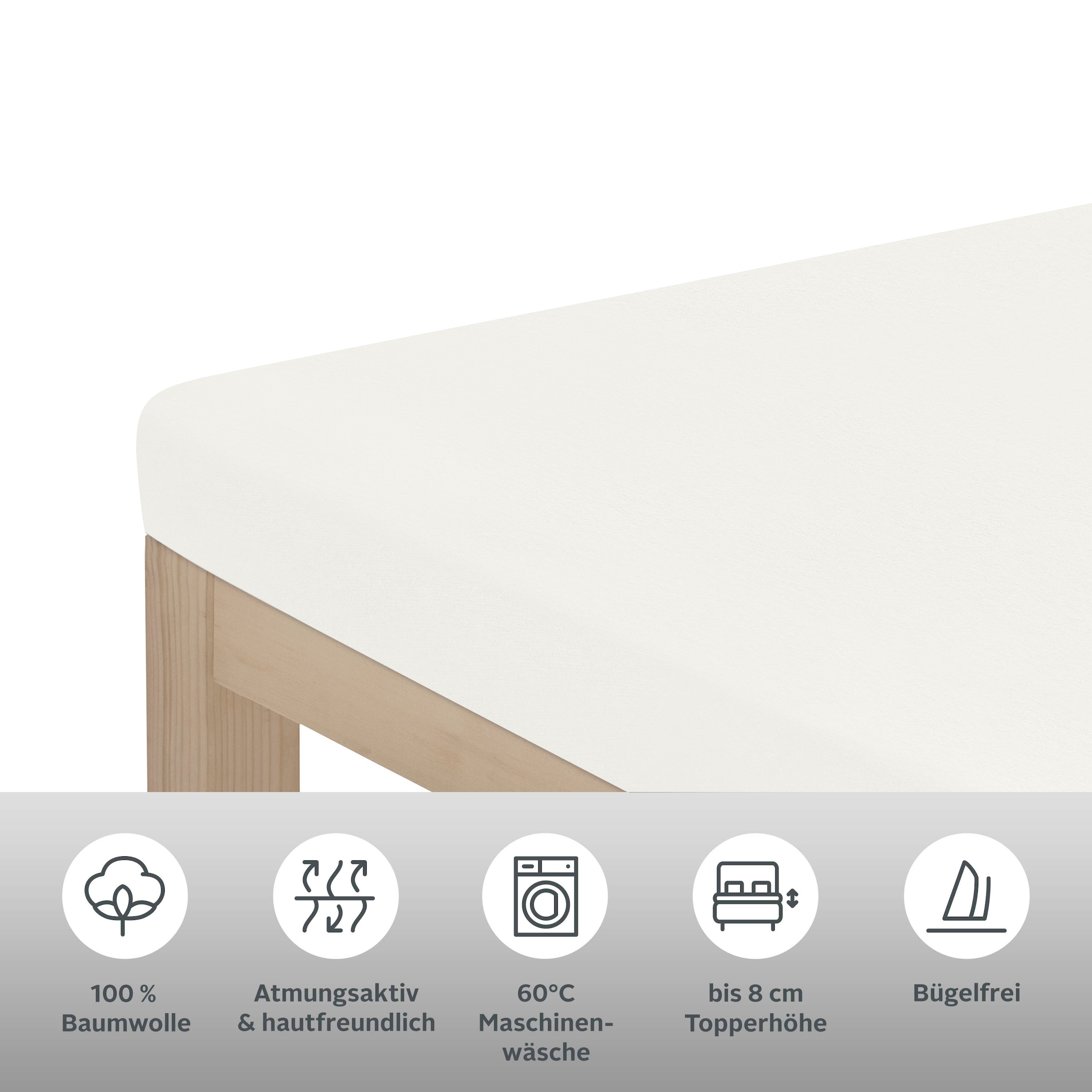 GOODproduct Spannbettlaken »Physalis Topper COMFORT« bis 10 cm Höhe, Bettlaken, Laken, in Comfort & Premium Qualität