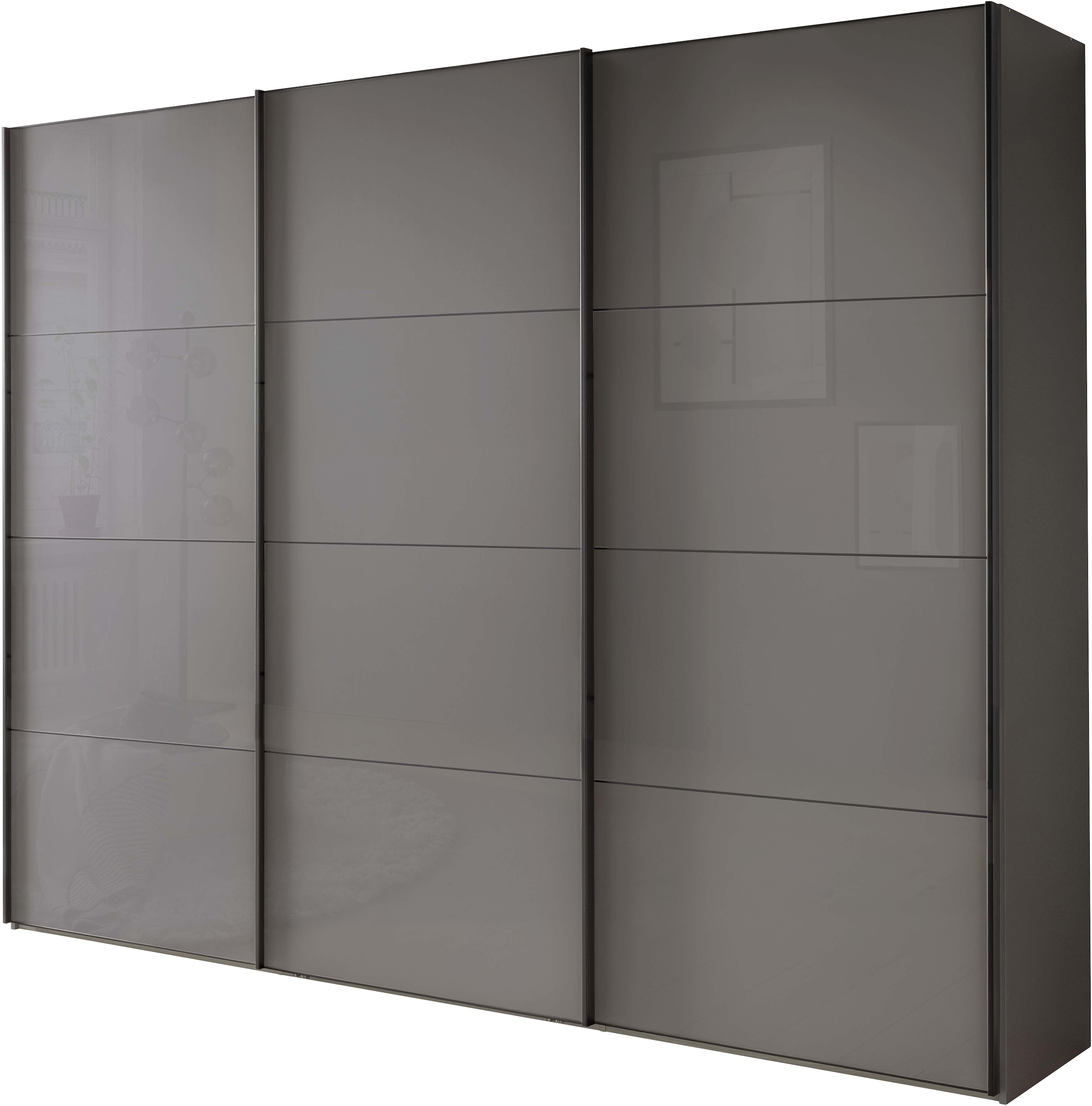 WIEMANN Schwebetürenschrank »Phoenix, Made in Germany, modernes Design, Highlight, Blickfang« Viele Farbkombinationen, in 4 Breiten und in 2 Höhen erhältlich,  maximaler Staurraum, inkl.Einlegeböden, Wäscheböden u. Dämpfer