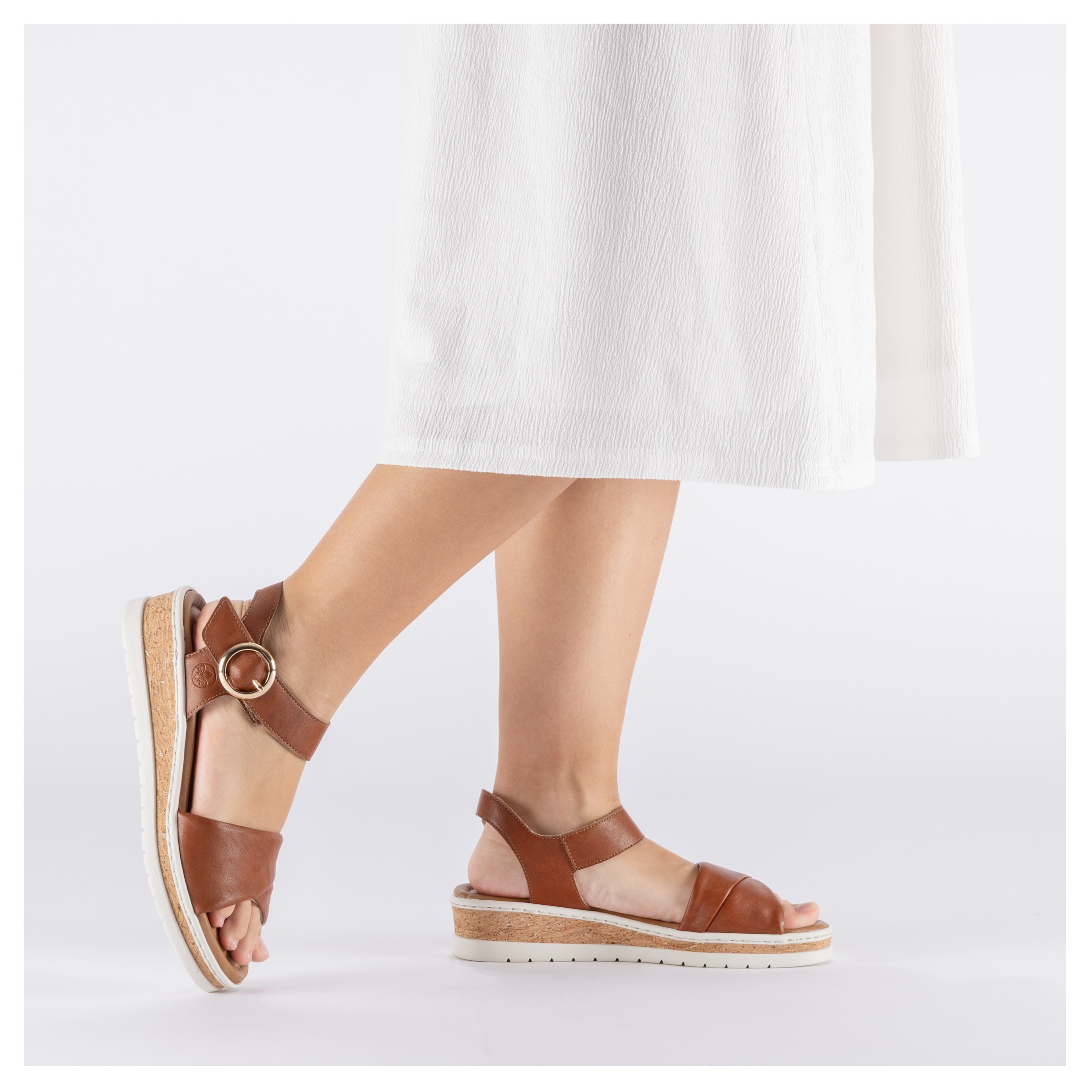 Rieker Sandales compensées  Chaussure d'été, chaussure de vacances, sandale avec scratch