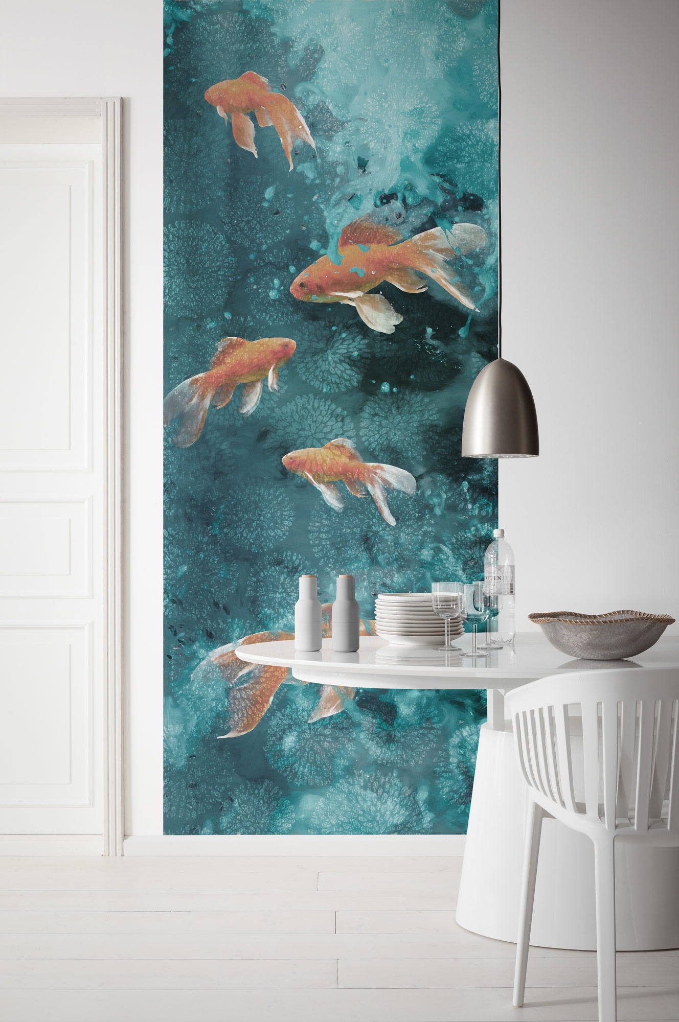 Image of Komar Fototapete "Vlies Fototapete - Fische - Grösse 100 x 250 cm" Motiv bedruckt glatt