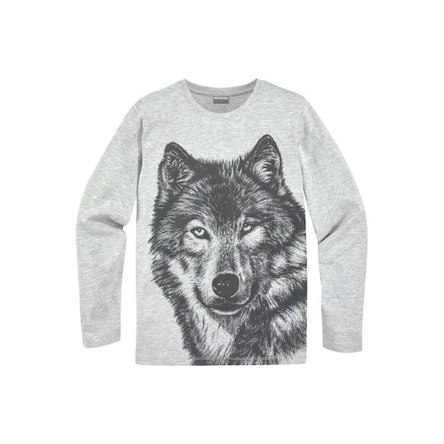 Trendige KIDSWORLD Langarmshirt »Wolf« versandkostenfrei bestellen