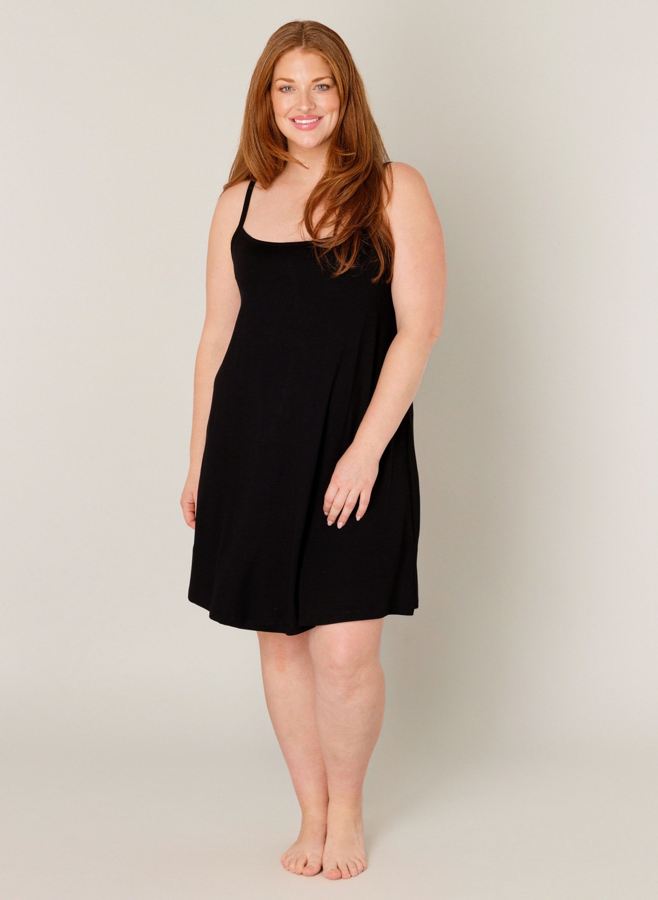 Image of Base Level Curvy Trägerkleid "Alissa" Verstellbare Träger