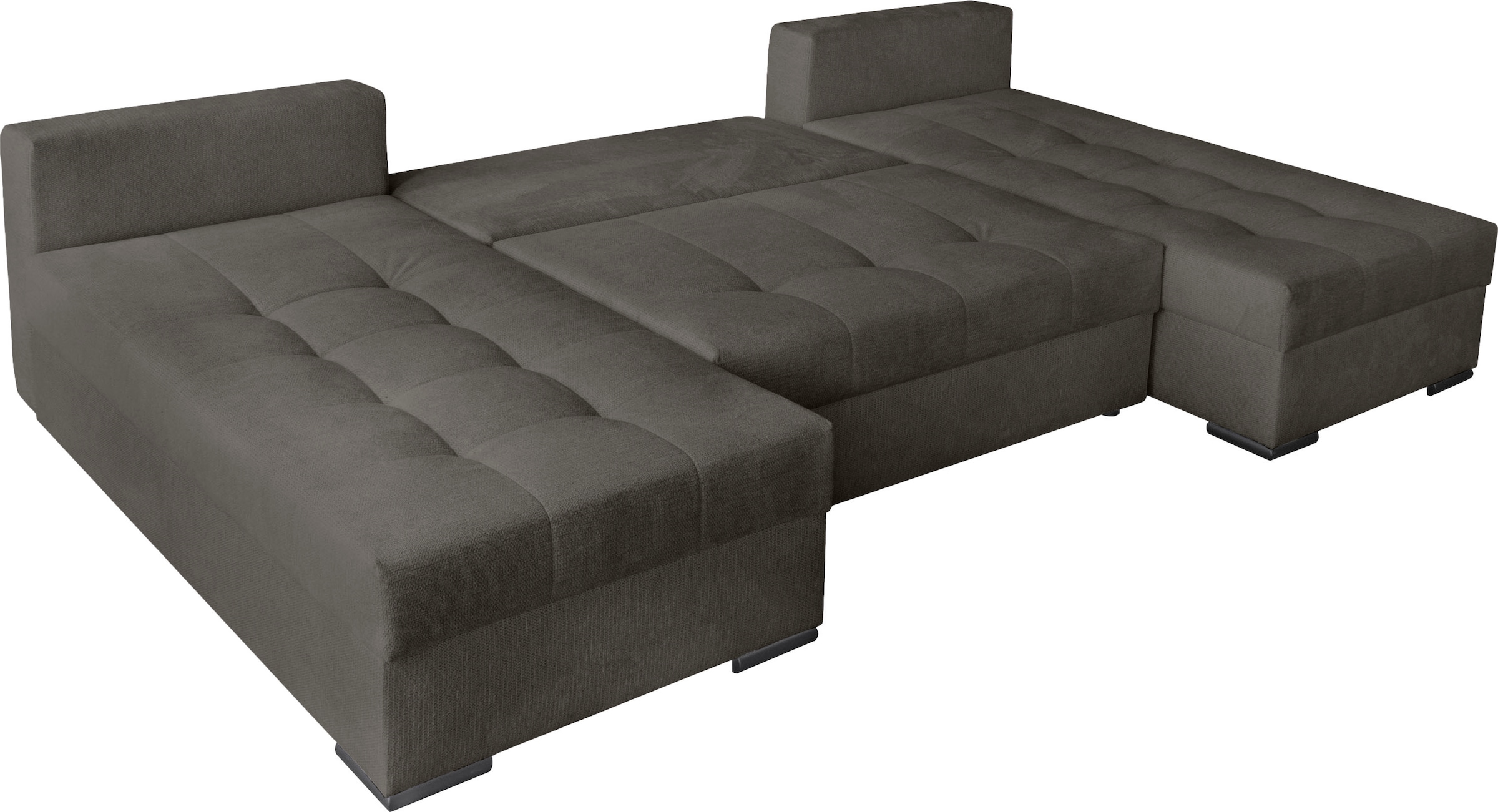 GOODproduct Wohnlandschaft »Home System U-Form, B: 269 - 352 cm, Breiten wählbar« mit Bettfunktion, Bettkasten & Zierkissen, Federkern, Modulsofa