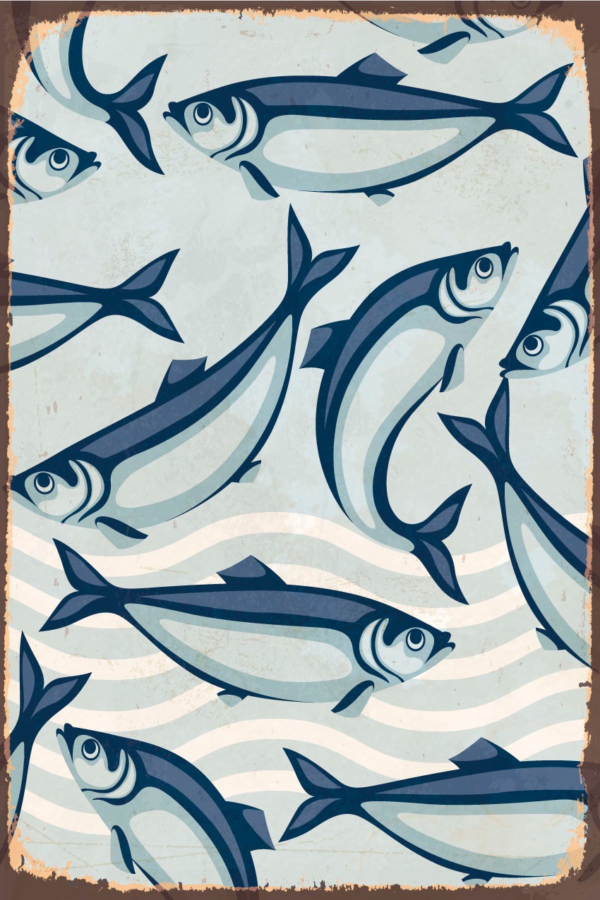 queence Metallbild »Maritim« Tiere 1 Stk. tlg. Stahlschilder