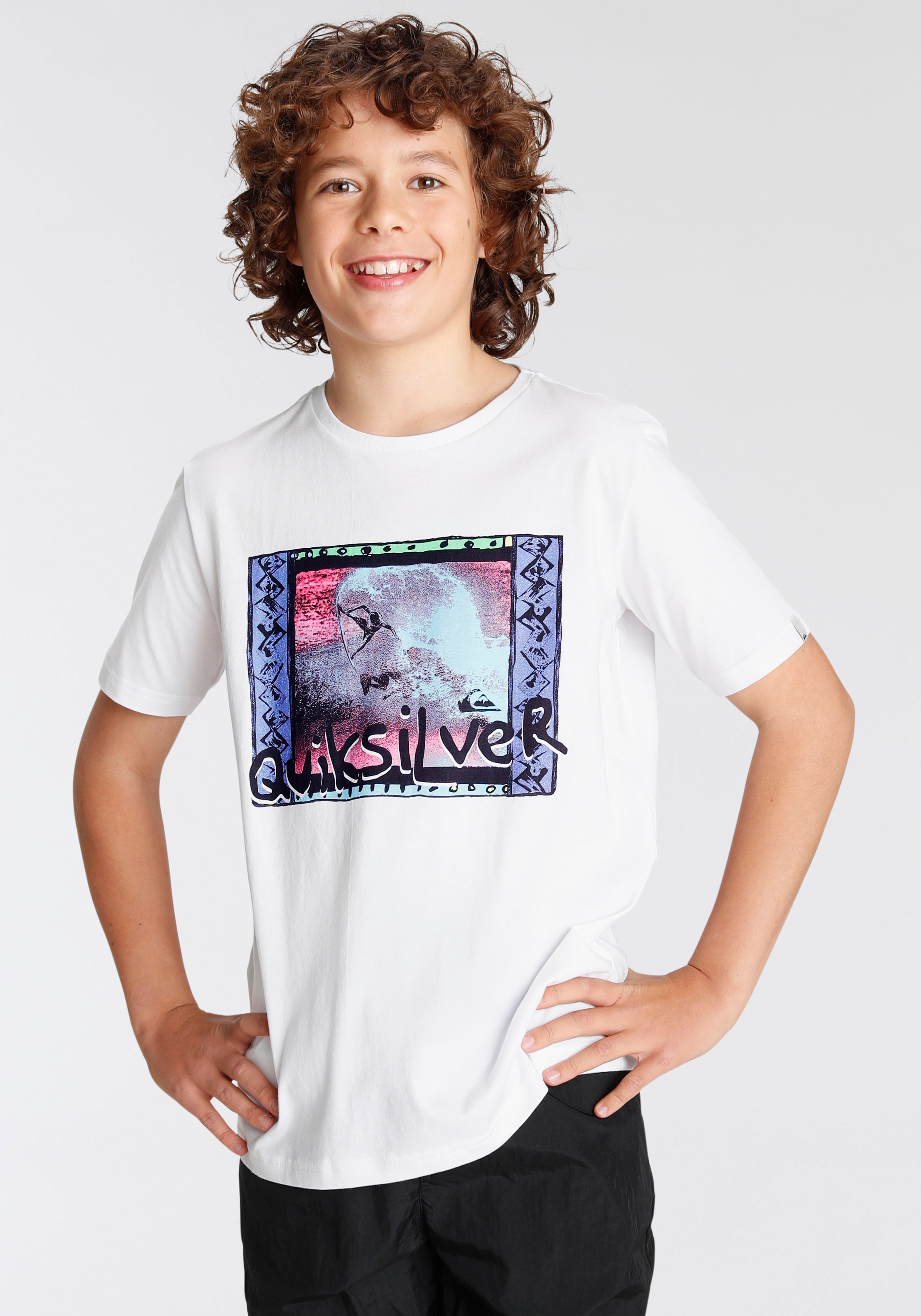 Quiksilver T-Shirt »Jungen Doppelpack mit Logodruck«, (Packung, 2 tlg., 2er-Pack)