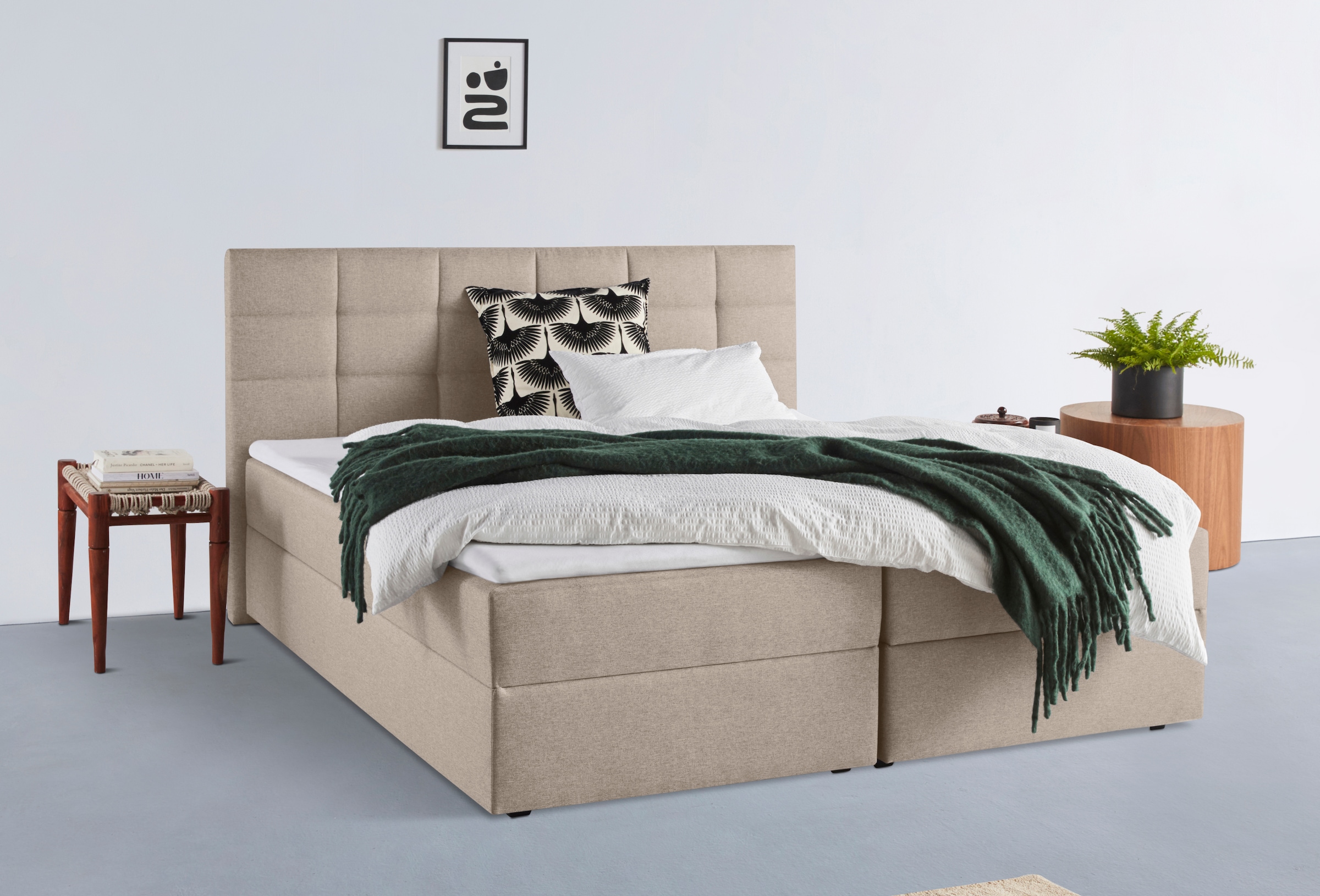 Image of Home affaire Boxbett "Ovalo auch in Überlänge erhältlich" wahlweise mit Bettkasten, in H2, H3 & H4 erhältlich