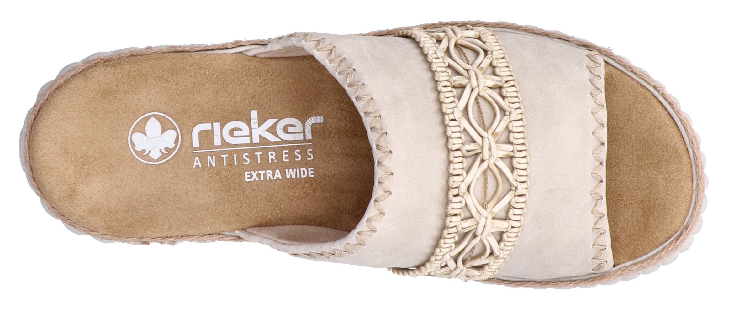Rieker Pantolette  Sommerschuh, Strandschuh, Urlaubschuh, Hausschuh mit softer Innensohle