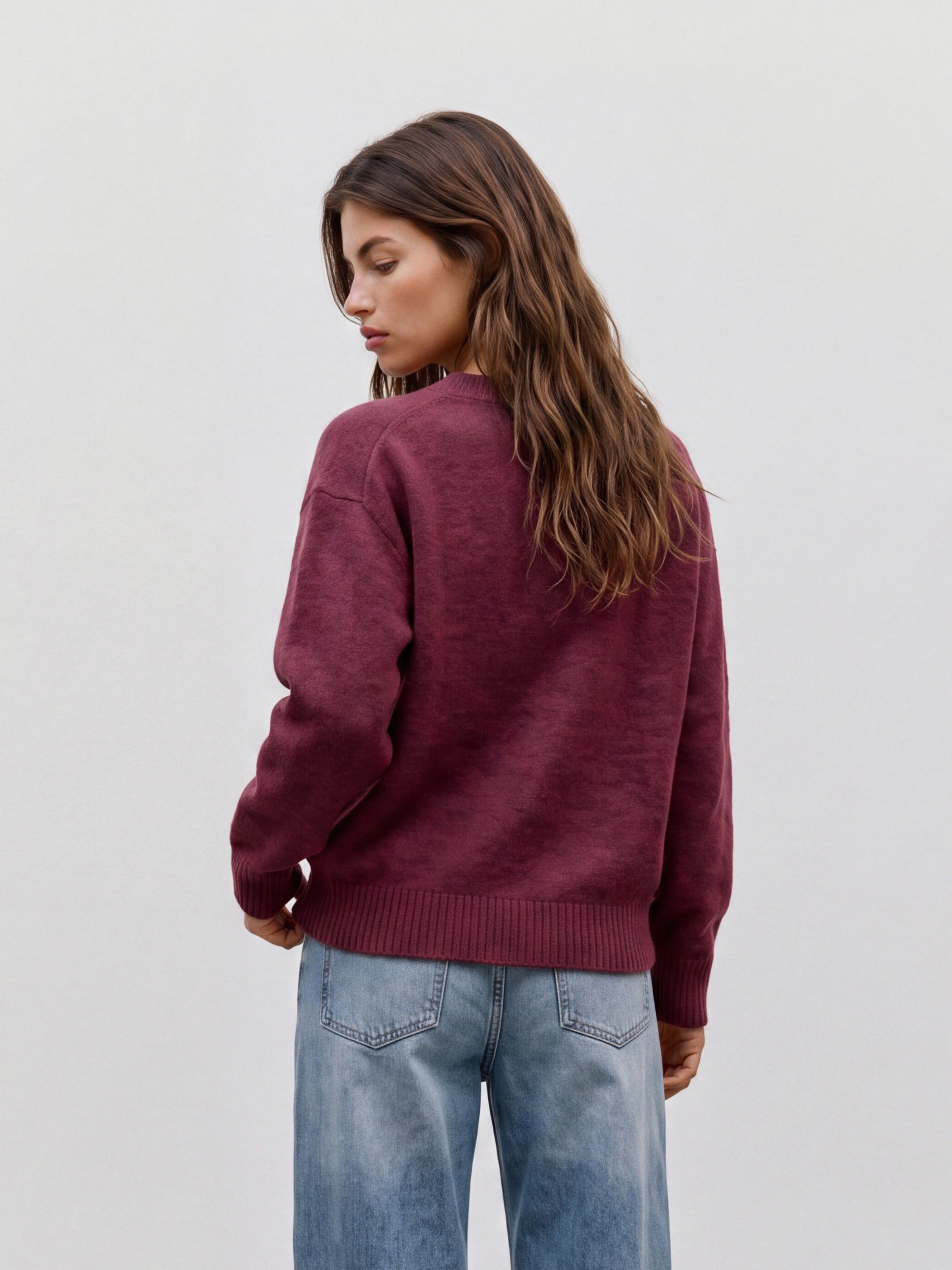 Vero Moda V-Ausschnitt-Pullover »VMBOOM LS V-NECK PULLOVER NOOS« Materialmix, mit Wolle und Stretch