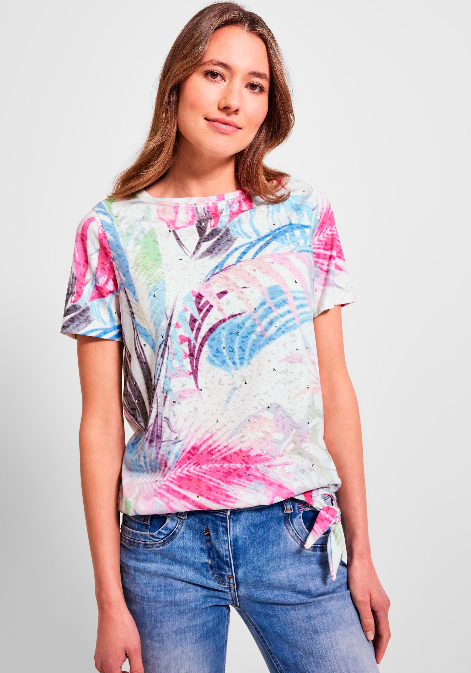 ♕ Cecil T-Shirt, mit Bindeband am Saumabschluss versandkostenfrei kaufen