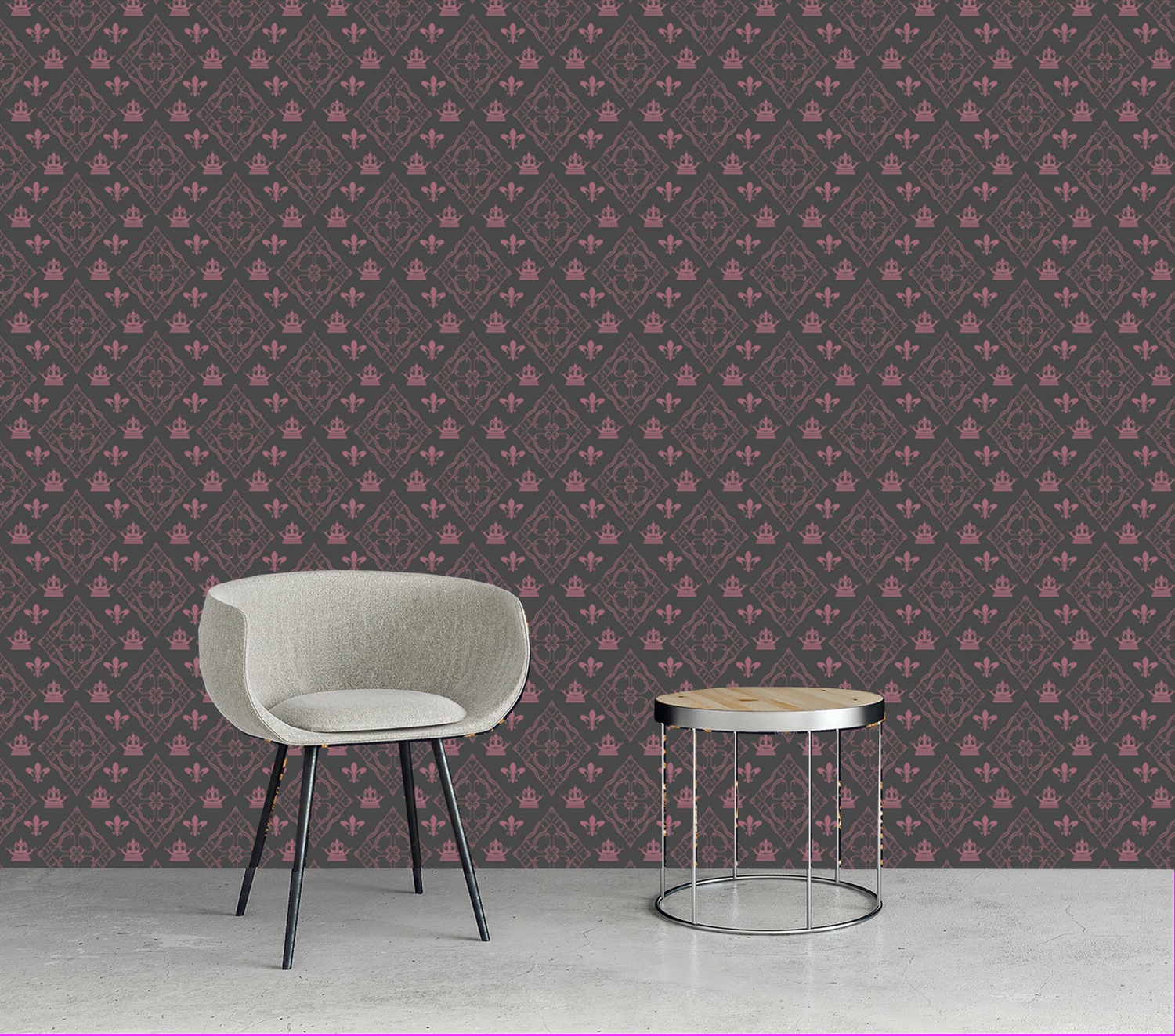 queence Vinyltapete »Klaudia«, bedruckt-Barock-Antikoptik-Kunst, 90x250cm, selbstklebend, kinderleichte Anbringung, Sticker