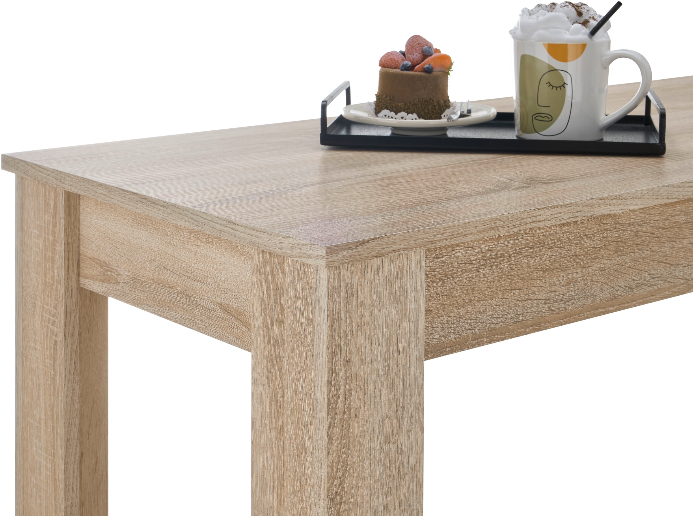 Stolkom Table de bar »Modesto Küchentisch, Bistrotisch, Stehtisch Küche, BxHxT 115x103x50 cm« Grozügige Fläche, Stabiler Halt, Tischplatte melaminbeschichtet