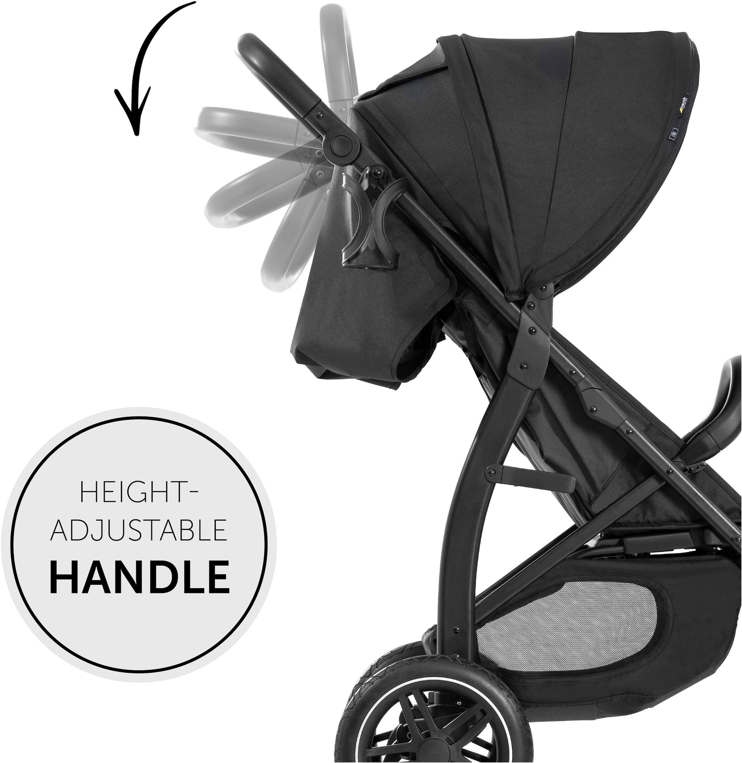 Hauck Poussette pour enfants »Rapid 4D, schwarz« 25 kilos mit Getränkehalter und schwenk- und feststellbaren Vorderrädern