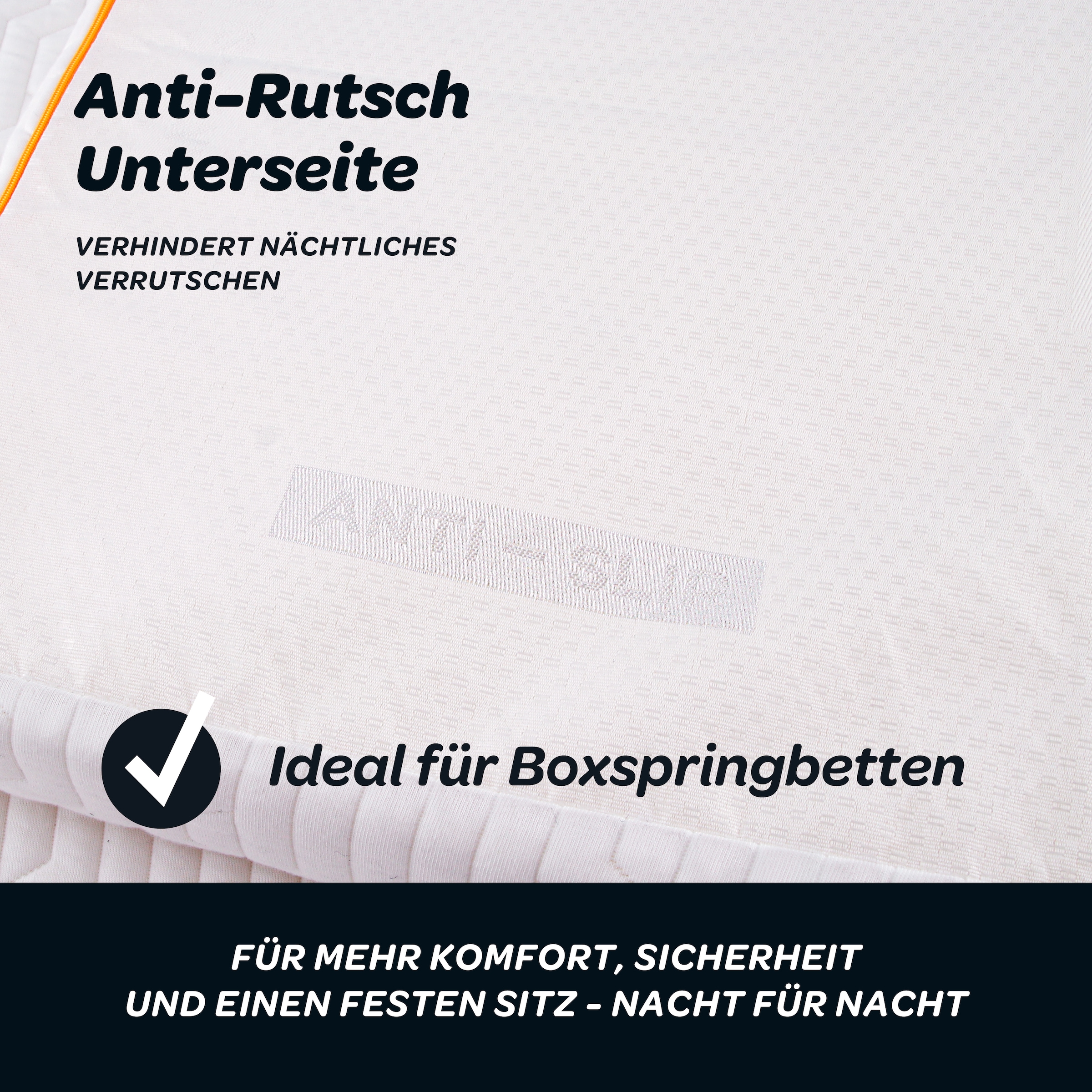 Dunlopillo 1100000002199 »Elements, Premium Viscotopper 90x200 & 140x200 cm & weitere Grössen« surmatelas fabriqué dans l’UE, adapté aux lits boxspring,
