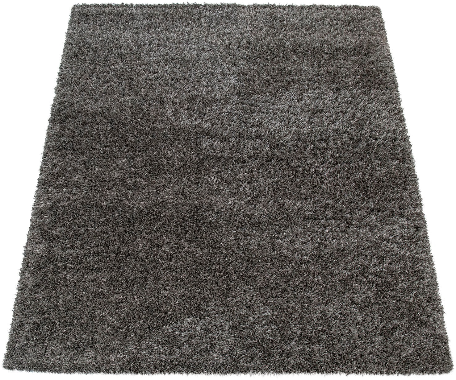 Image of Paco Home Hochflor-Teppich "Maya 400" rechteckig 49 mm Höhe Uni-Farben, mit Effektgarn, weich & kuschelig