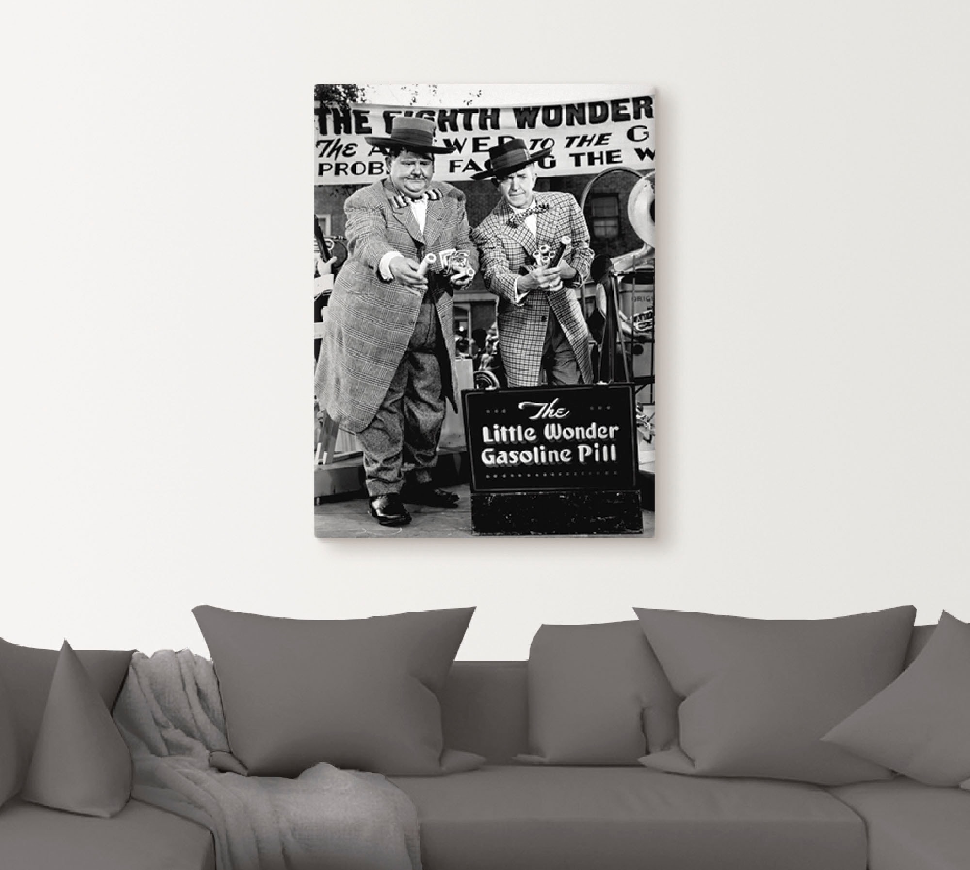 Artland Leinwandbild »Dick und Doof und die Wunderpille, 1943« Stars 1 Stk. tlg. auf Holzrahmen gespannt