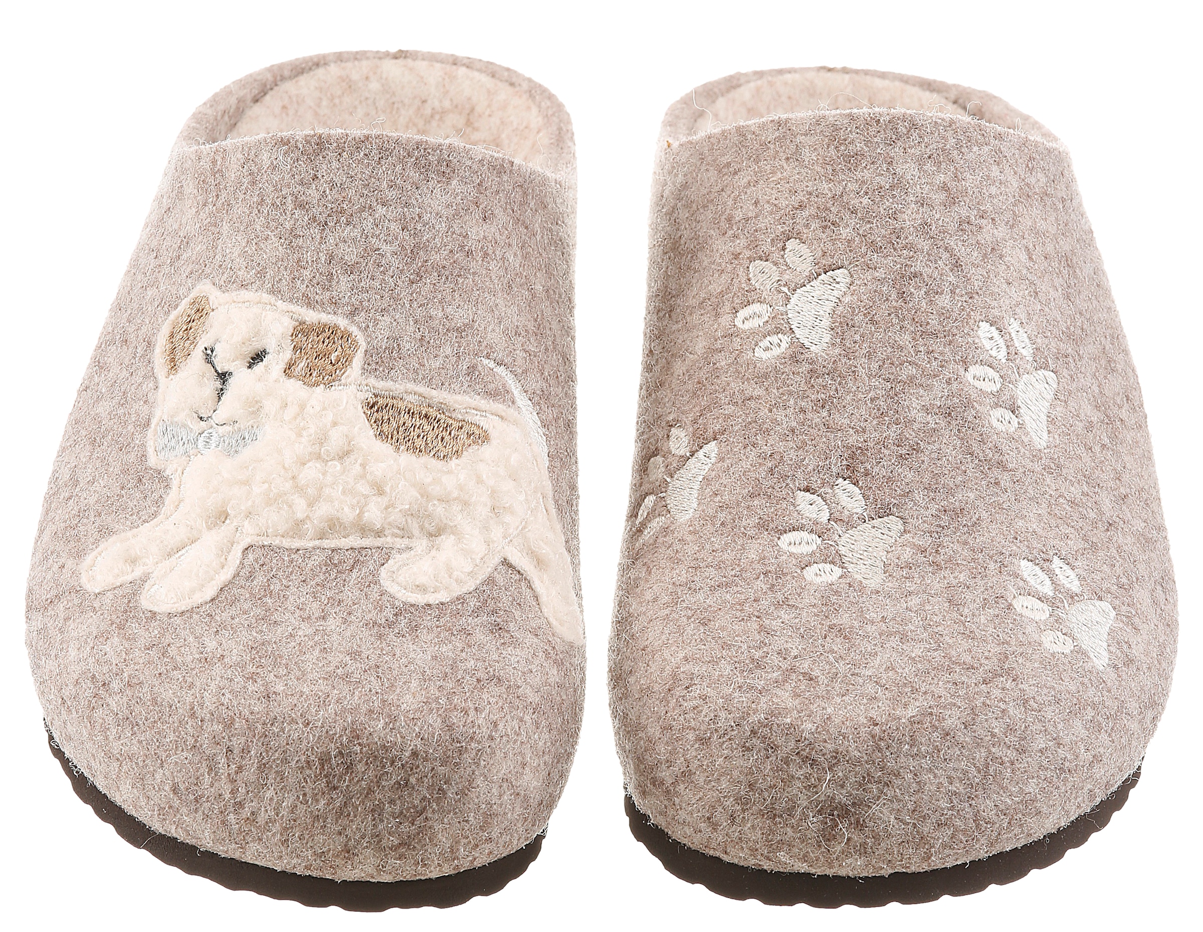 Aniston SHOES Sabot  Chausson, chausson d'intérieur, chaussure à enfiler avec broderie - NOUVELLE COLLECTION