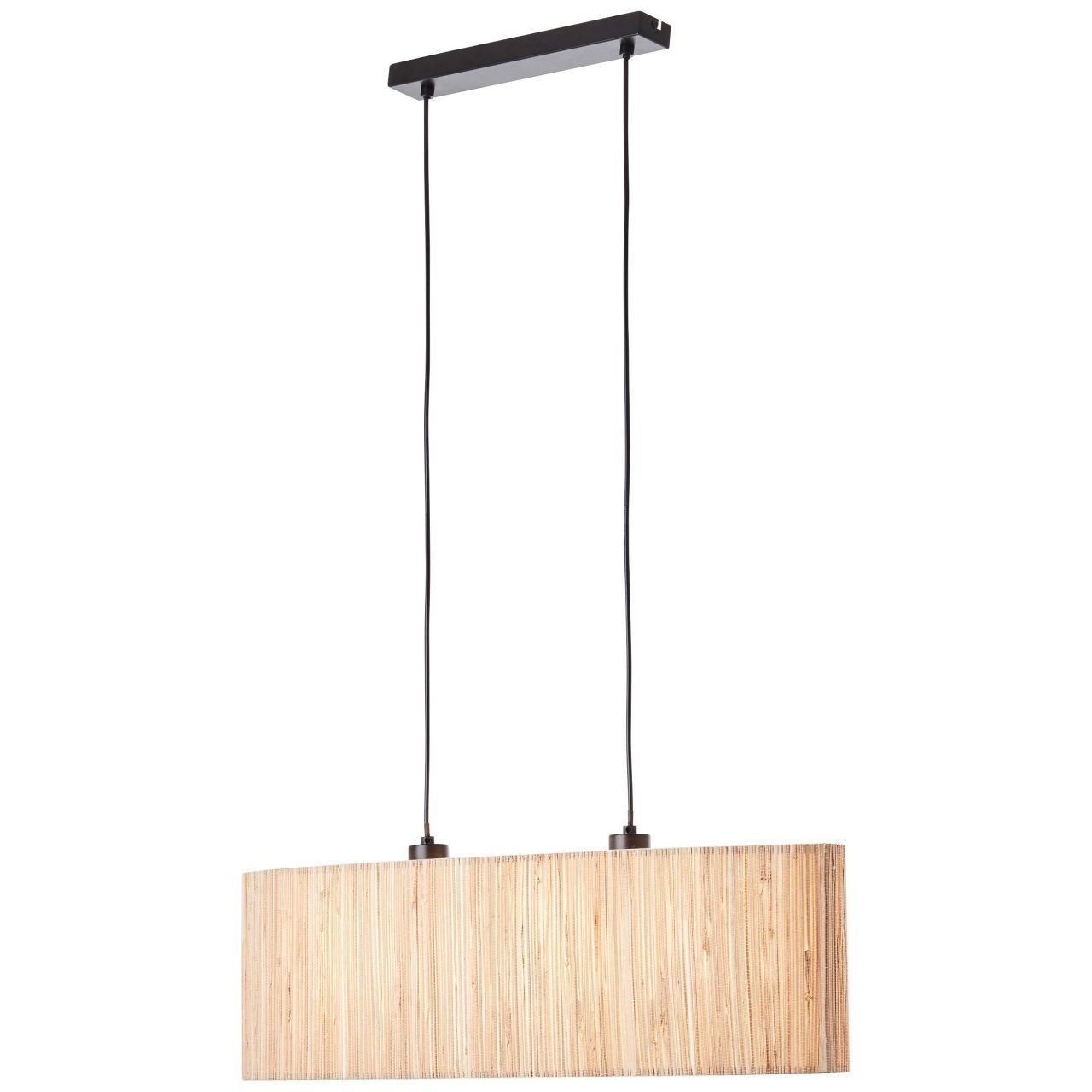 Image of Brilliant Leuchten Pendelleuchte »Wimea«, E27, 1 St., 2flg schwarz/natur bei Ackermann Versand Schweiz