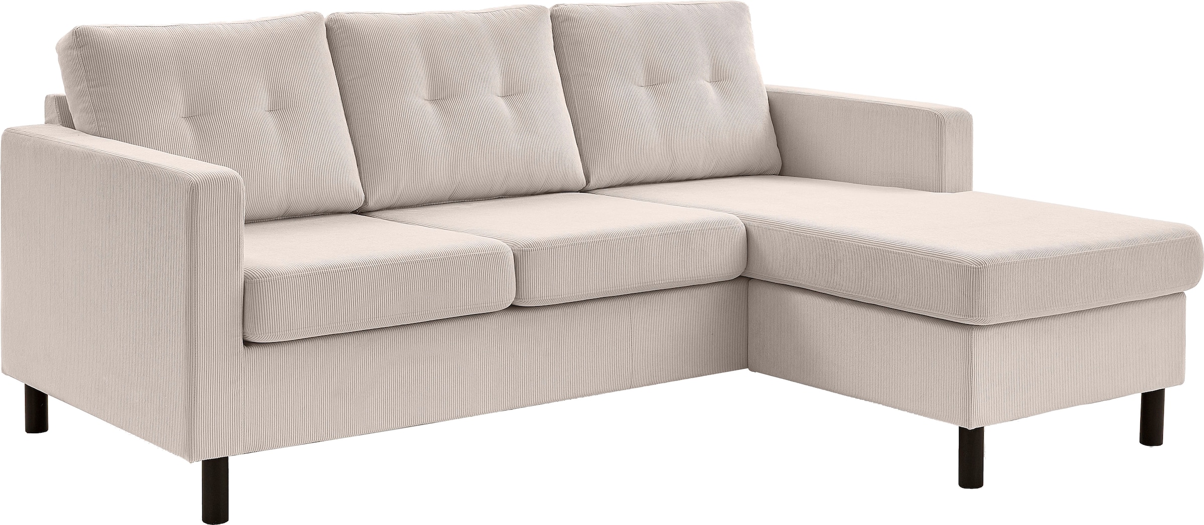 ATLANTIC home collection Ecksofa »Tea L-Form«, Ecksofa, frei im Raum stellbar und Recamiere beidseitig montierbar