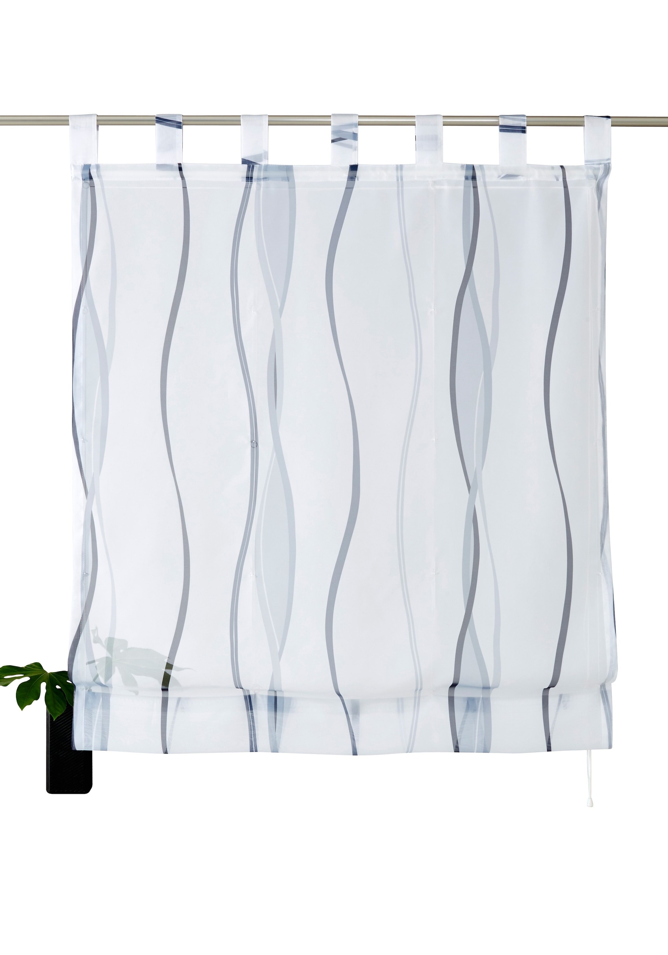 my home Raffrollo »Dimona«, mit Schlaufen, Transparent, Voile, Polyester