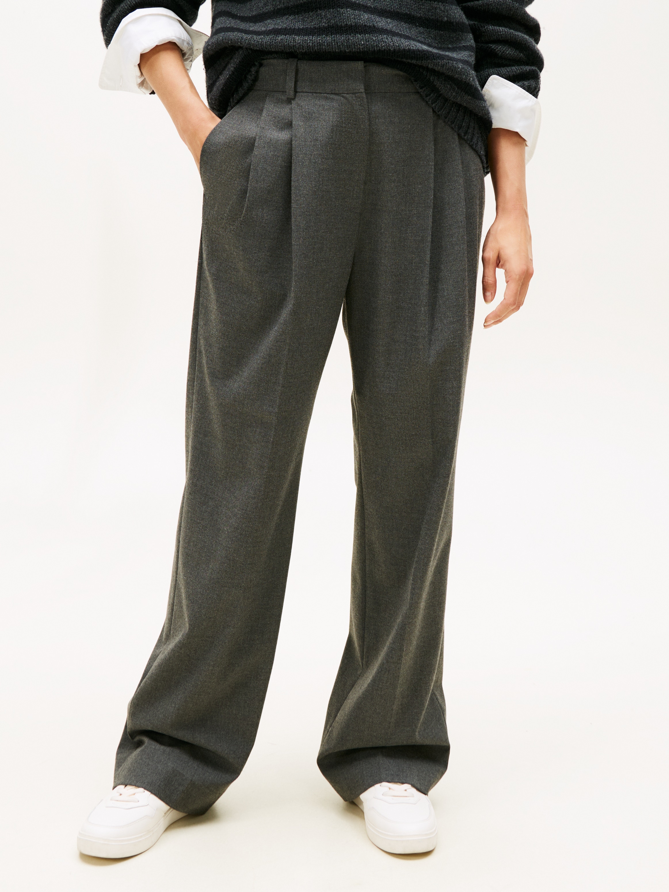 Image of Tommy Hilfiger Anzughose "FLANNEL RELAXED STRAIGHT PANT"