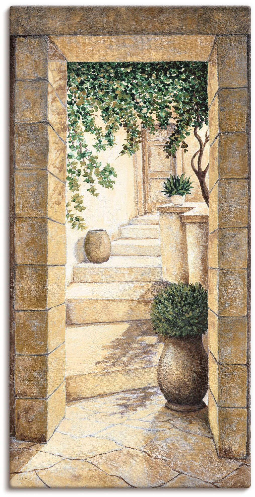 Image of Artland Wandbild "Eingang - Fresco" Fenster & Türen 1 Stk. tlg. als Leinwandbild, Poster in verschied. Grössen