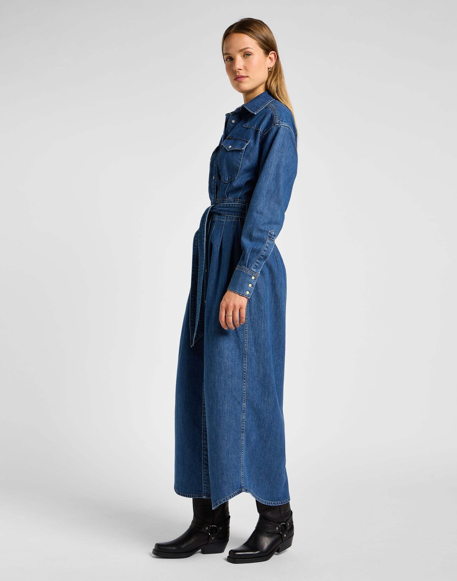 Lee® Jeanskleid »LEE Jeanskleid Belted Western Dress«