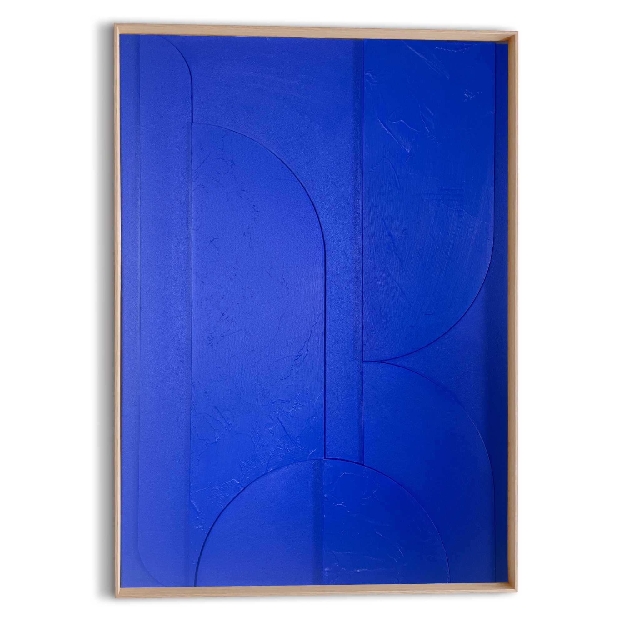 Image of Reinders Wandbild "Shapes - cobalt blue" Wohnzimmer-Relief-3D-Abstrakt-MDF-50x70 cm