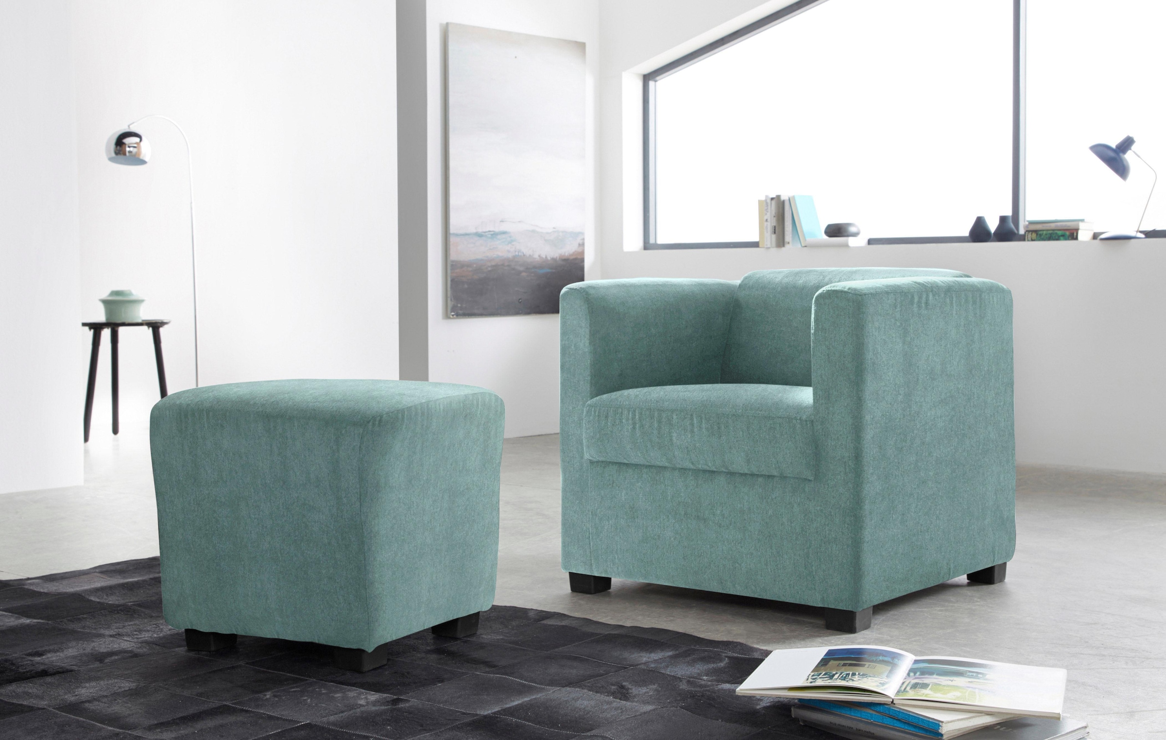 Home affaire Fauteuil »Bob Cocktailsessel, Clubsessel, Loungesessel« in verschiedenen modernen Farben und Qualitäten
