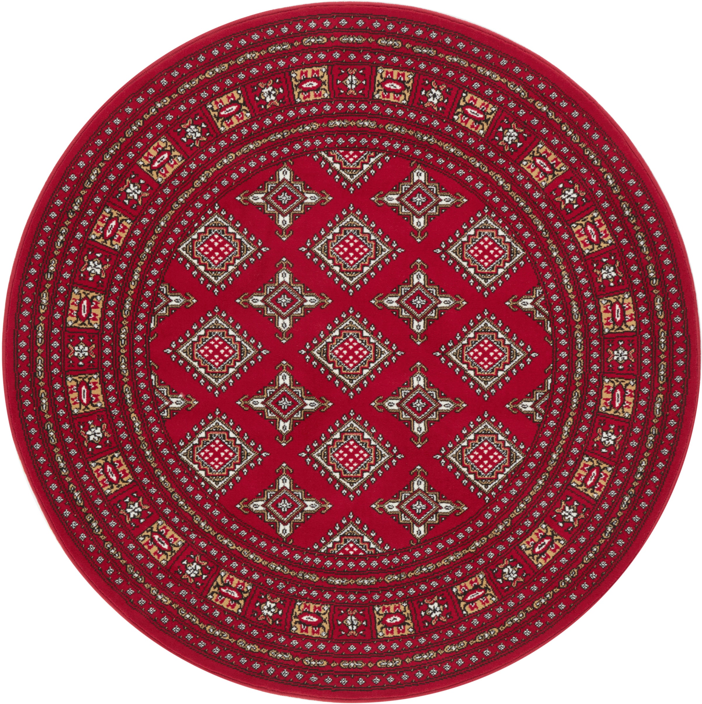 Image of NOURISTAN Teppich »Sao Buchara«, rund, 9 mm Höhe, Kurzflor, Orient Optik, Vintage Design, Wohnzimmer, Schlafzimmer, Arbeitszimmer, Robust, Pflegeleicht, Gekettelt bei Ackermann Versand Schweiz