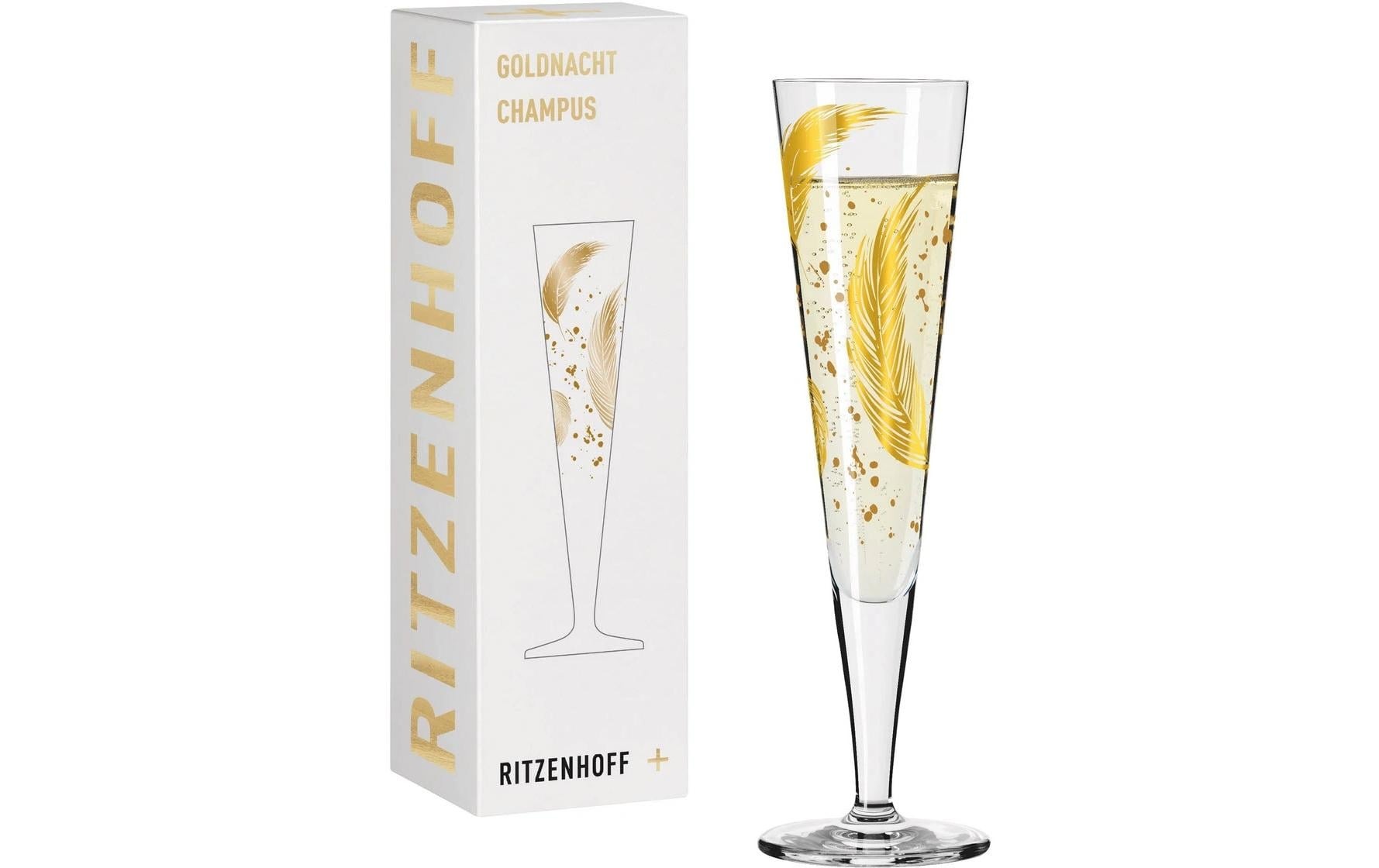 Champagnerglas »Goldfarbennacht No 42. 1 Stück, Transparent«