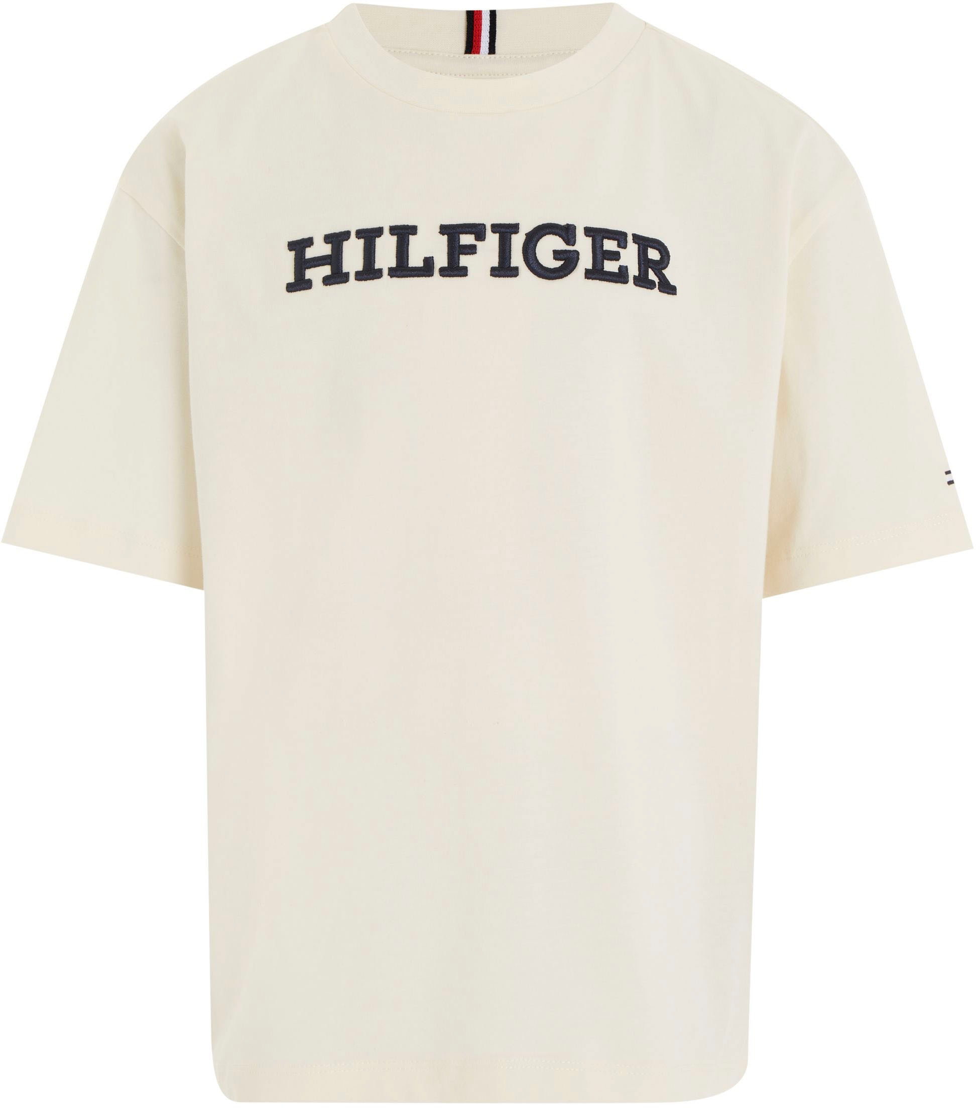 Tommy Hilfiger T-Shirt »U MONOTYPE TEE S/S«, mit grosser Logo-Stickerei