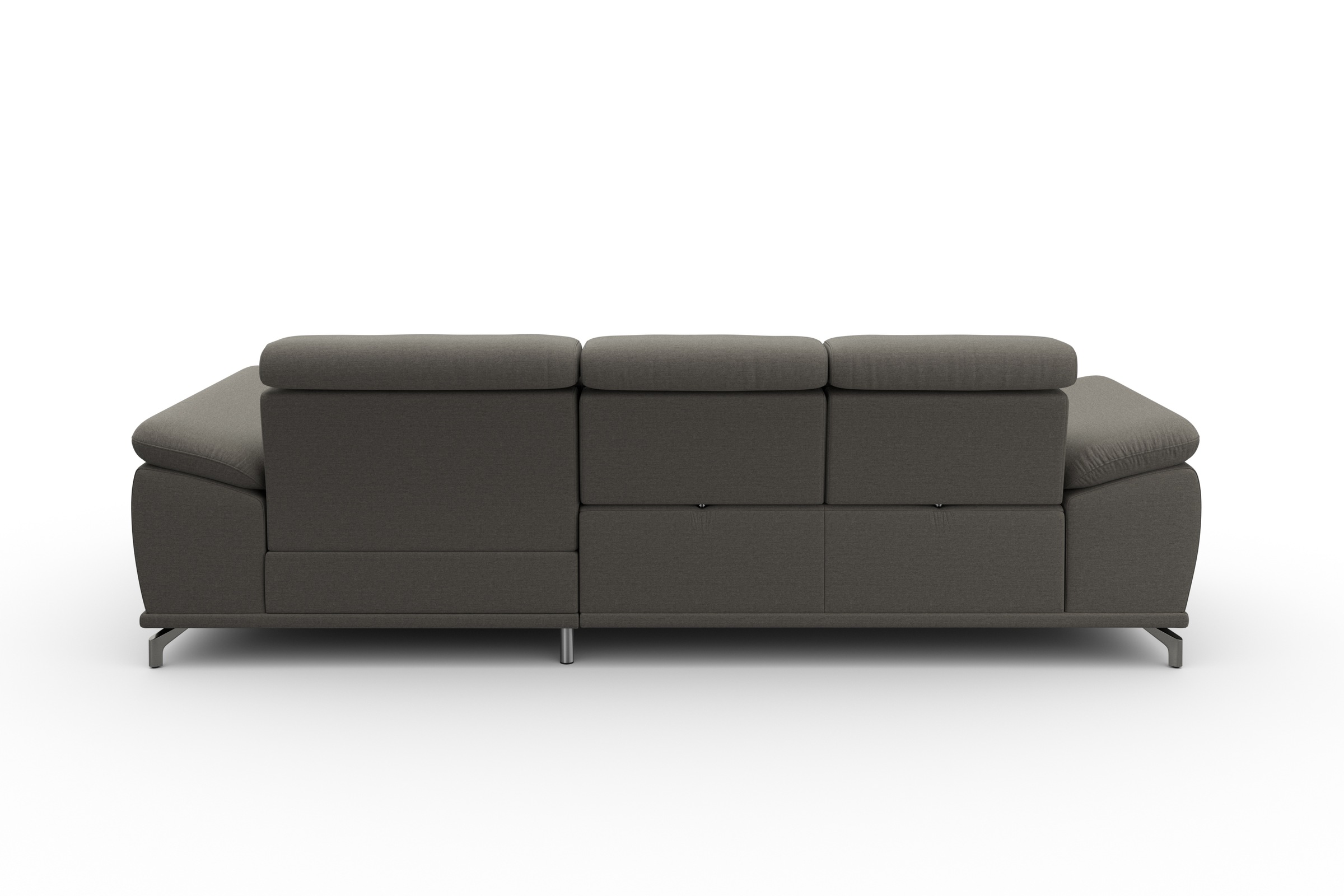 sit&more Ecksofa »Cabrio L-Form, mit Sitztiefenverstellung, Arm- und Kopfteilverstellung«, 2 Nierenkissen, Federkern, optional Bettfunktion und Stauraum