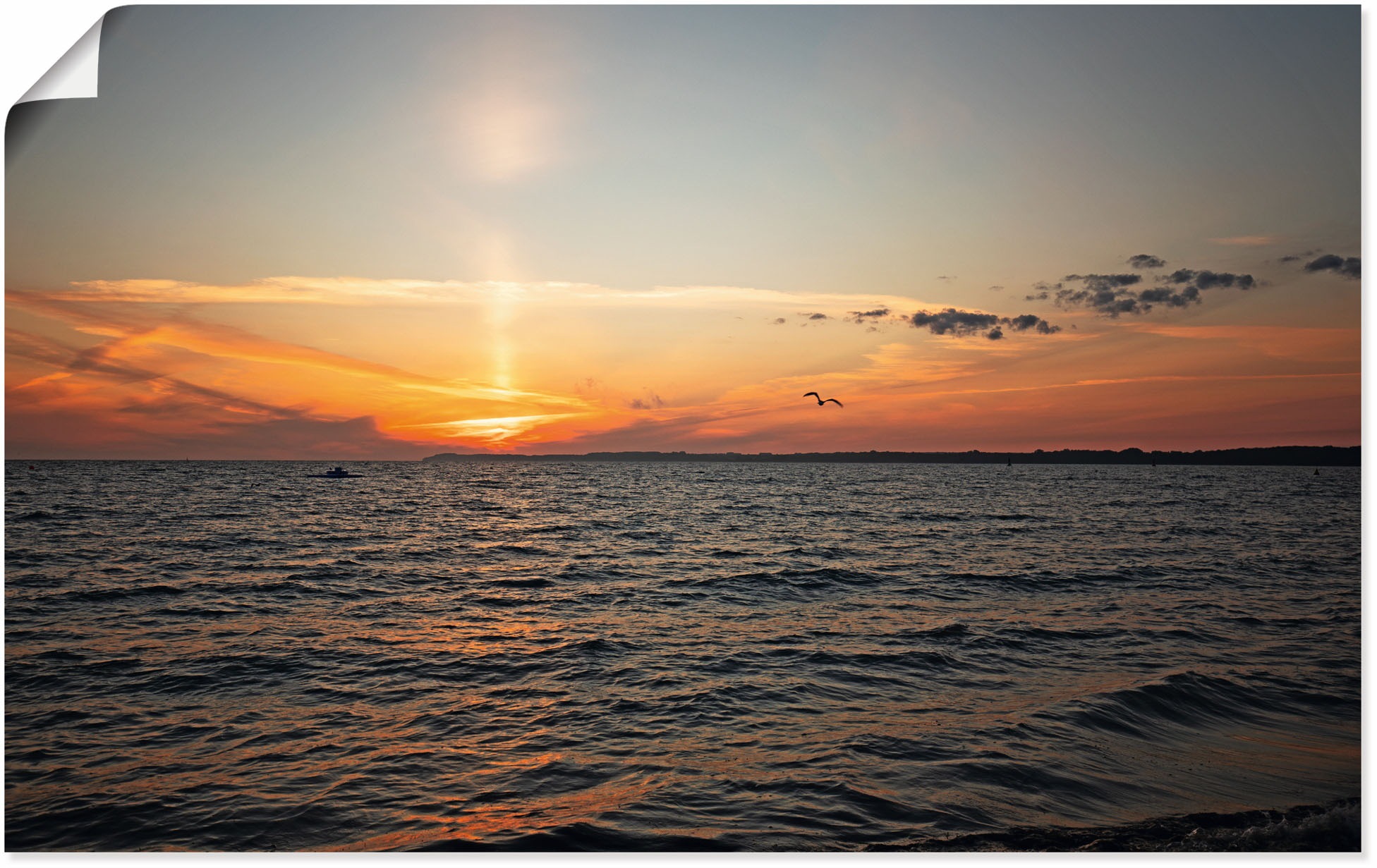 Image of Artland Wandbild »Tagesbeginn an der Ostseeküste«, (1 Stück), in vielen Grössen & Produktarten - Alubild / Outdoorbild für den Aussenbereich, Leinwandbild, Poster, Wandaufkleber / Wandtattoo auch für Badezimmer geeignet bei Ackermann Versand Schweiz