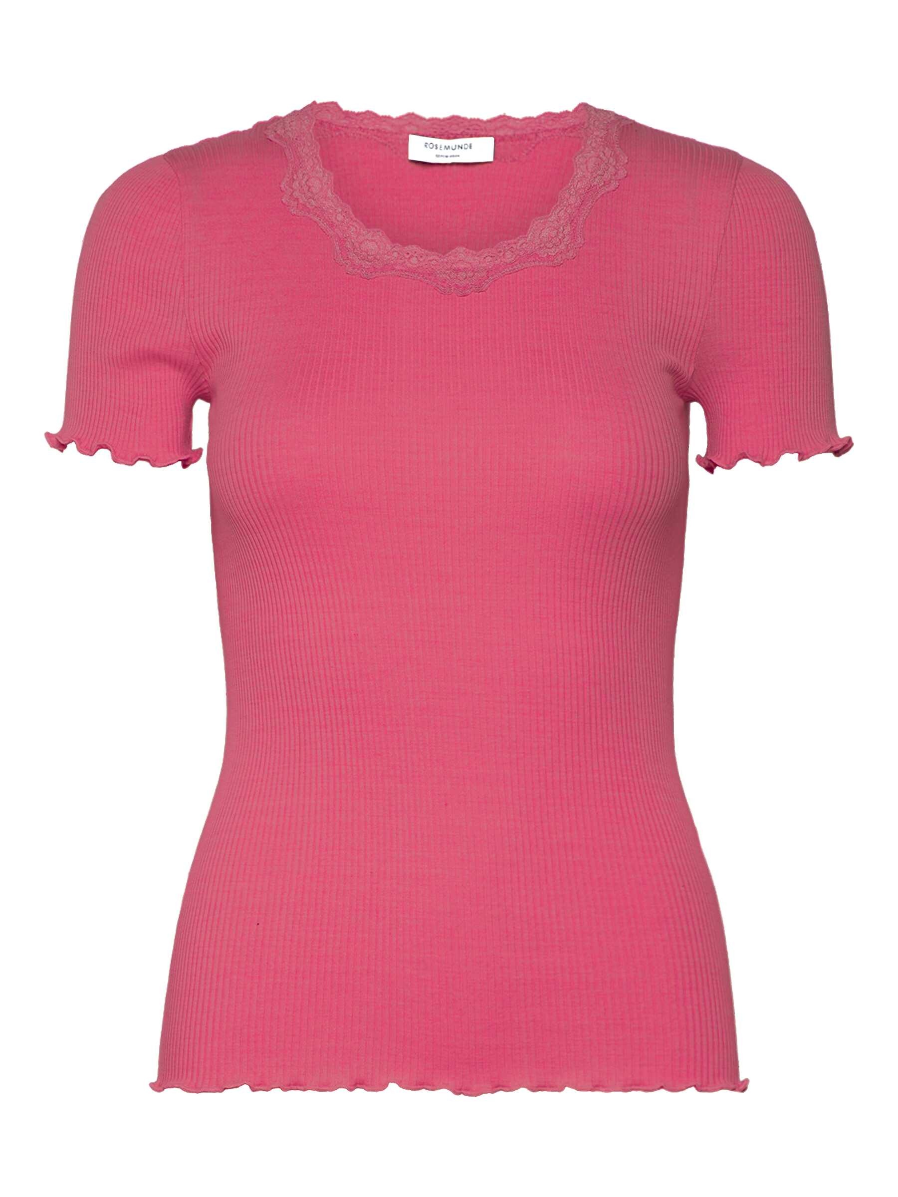 Image of rosemunde Spitzenshirt "Beatha lace t-shirt mit Seide mit Seide" wunderschönes Halbarmshirt mit edler Spitze am Rundhalsausschnitt