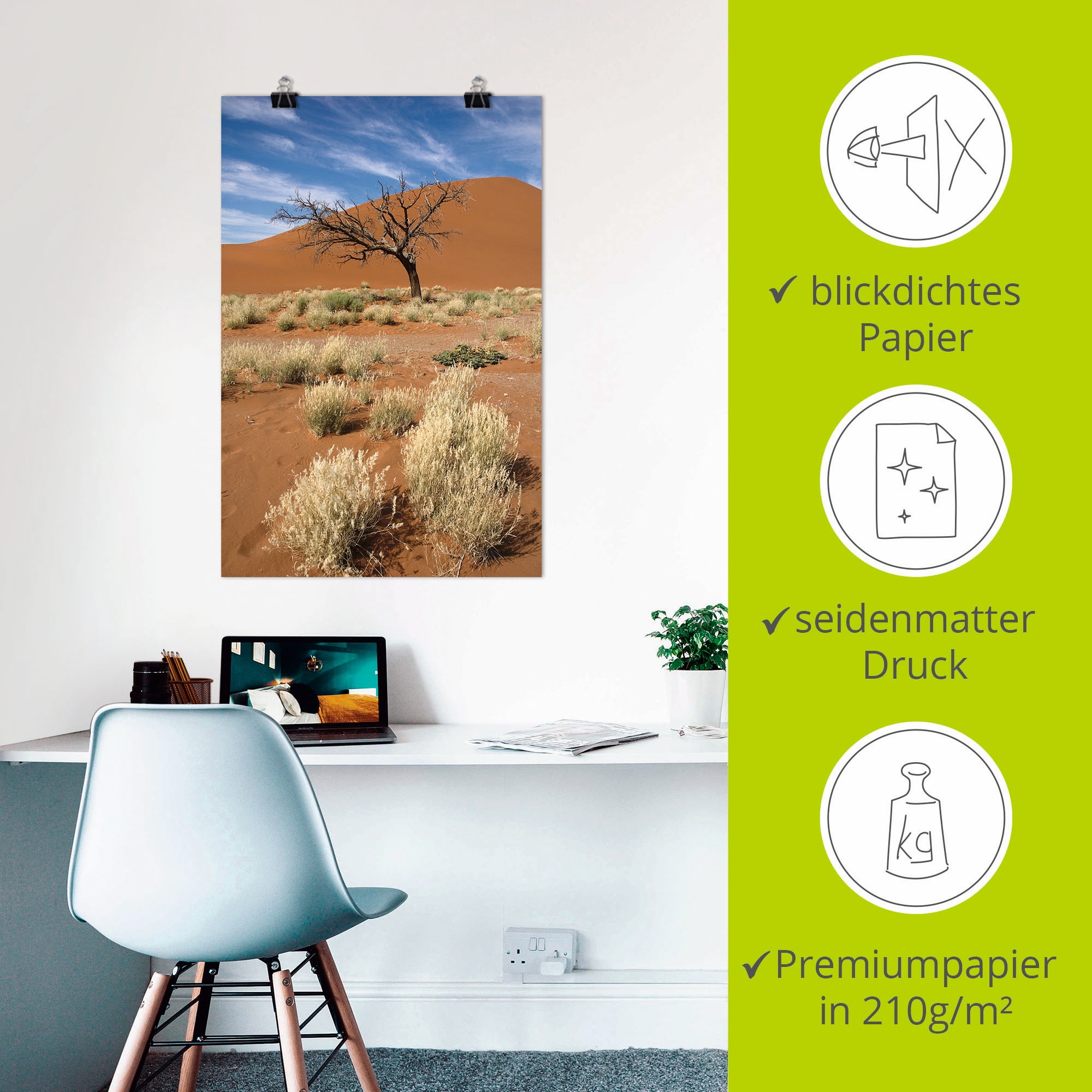 Artland Wandbild »Namib-Wüste 2«, Afrika, (1 St.), als Leinwandbild, Poster in verschied. Grössen