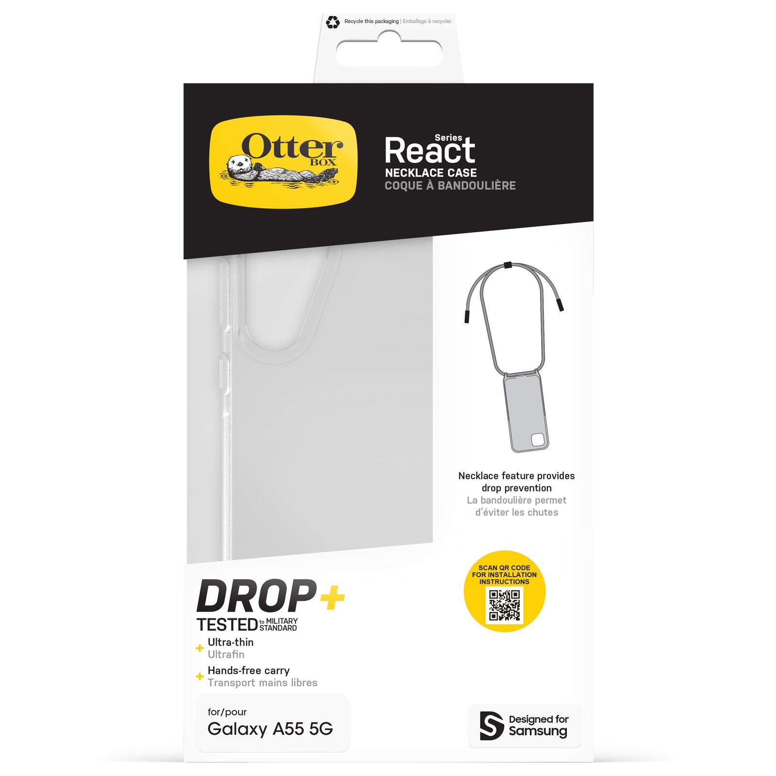 Otterbox Chaîne pour téléphone portable »React Necklace für Samsung Galaxy A55 5G« Schutzhülle, Cover, Backcover