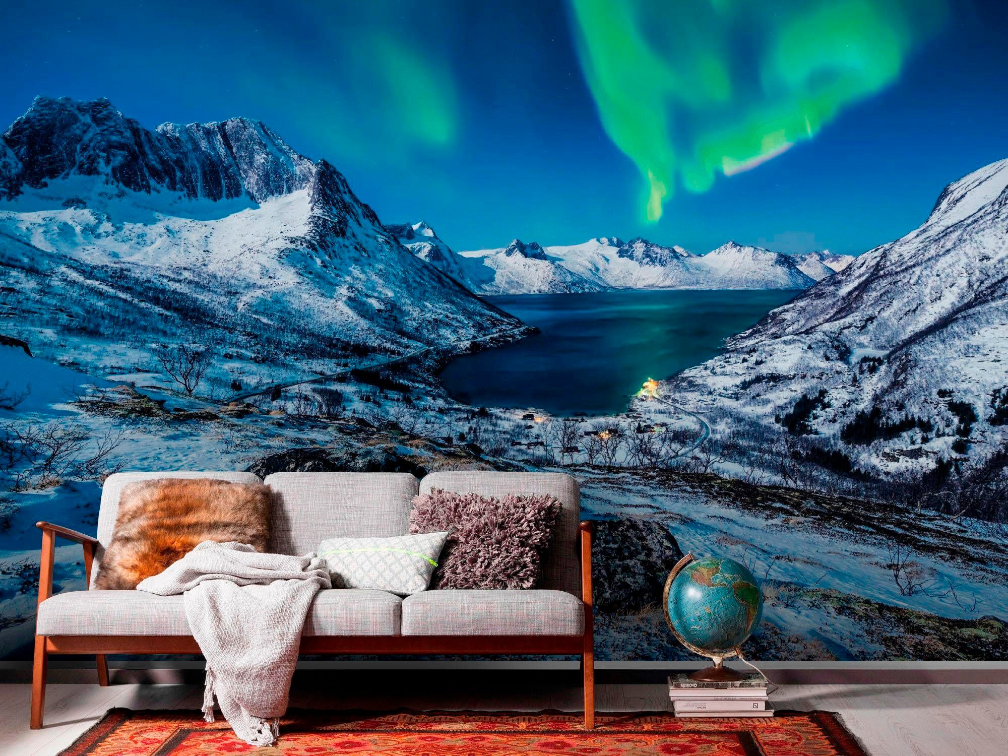 Komar Vliestapete »Digitaldruck Vlies -  I LOVE Norway - Grösse 400 x 250 cm« bedruckt glatt Wohnzimmer, Schlafzimmer