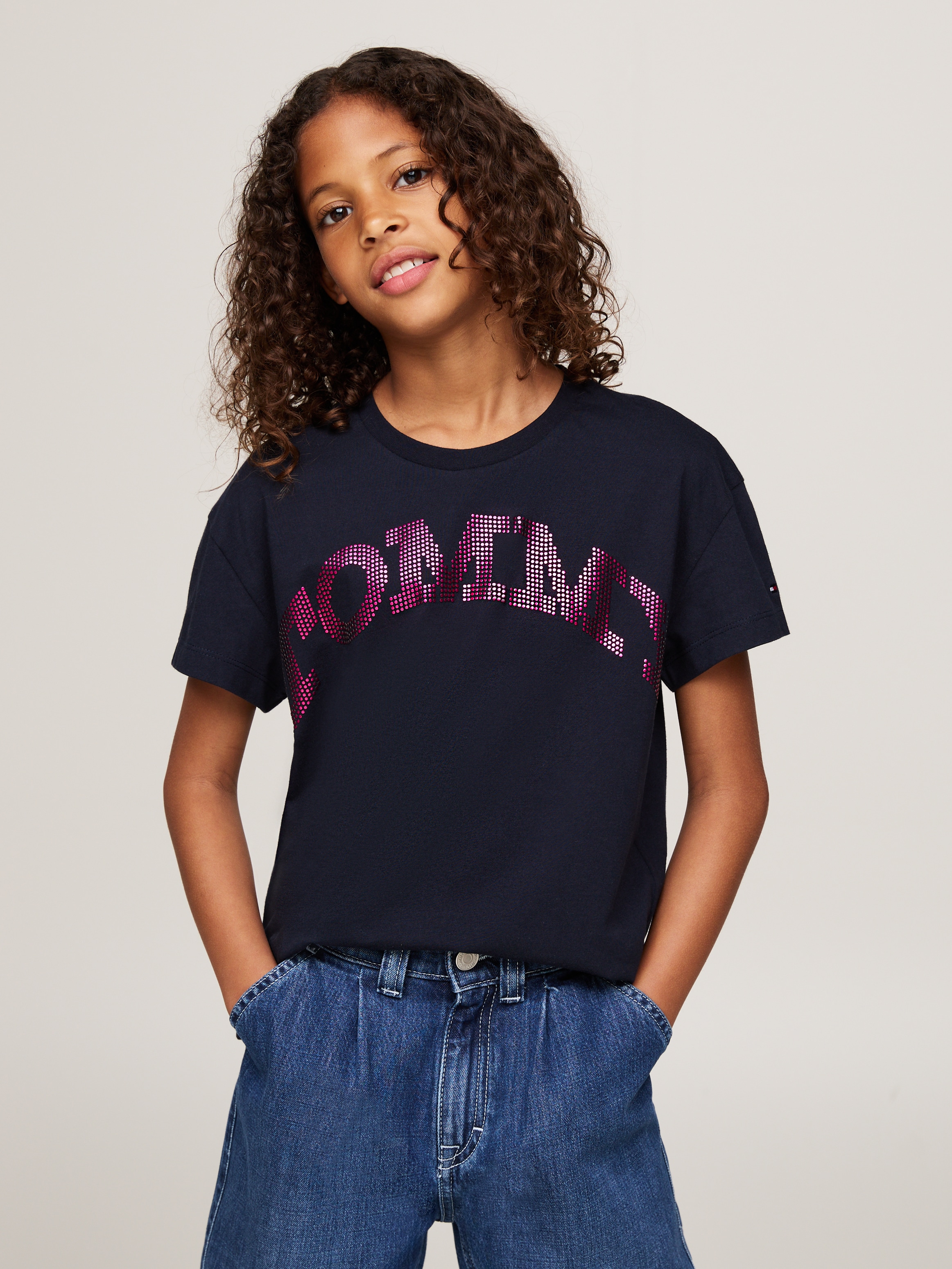 Image of Tommy Hilfiger T-Shirt "TOMMY DOT FOIL TEE SS" mit Foliendruck