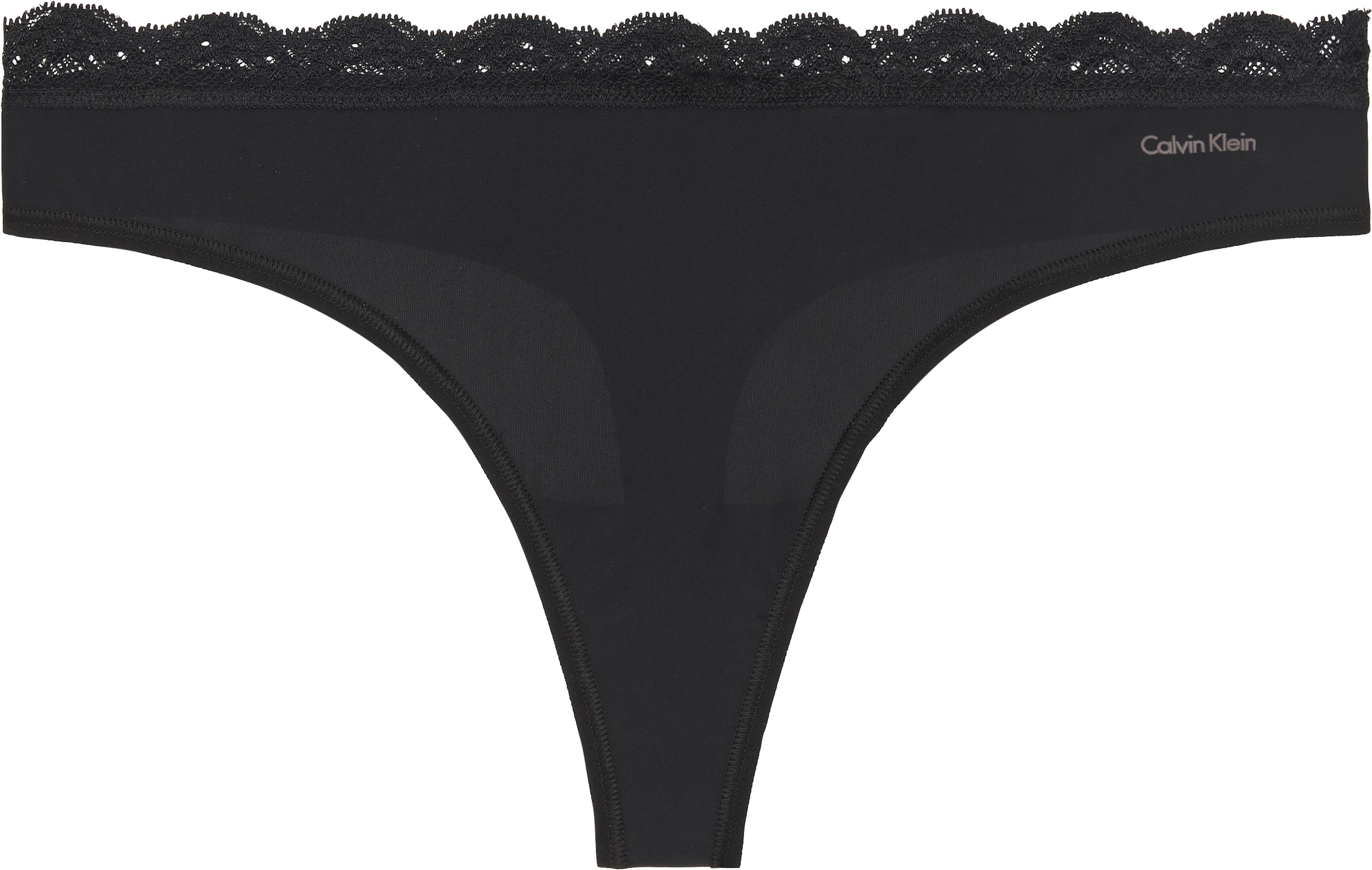 Calvin Klein Underwear String »THONG 3PK«, (Packung, 3 St., 3er-Pack), mit Spitze am Bund