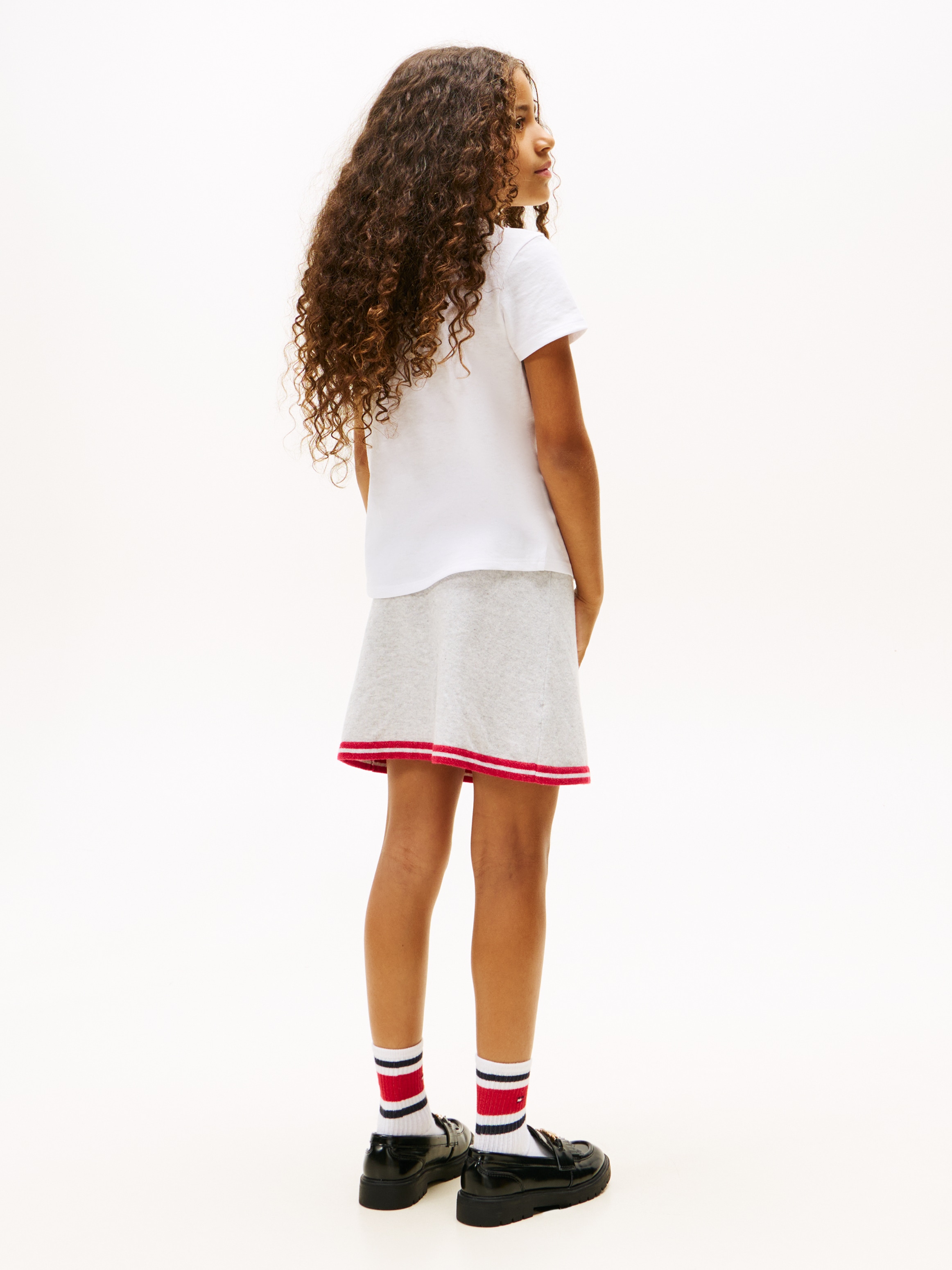 Tommy Hilfiger T-Shirt »TOMMY GRAPHIC FLOCK TEE S/S« Kinder bis 16 Jahre, Druck