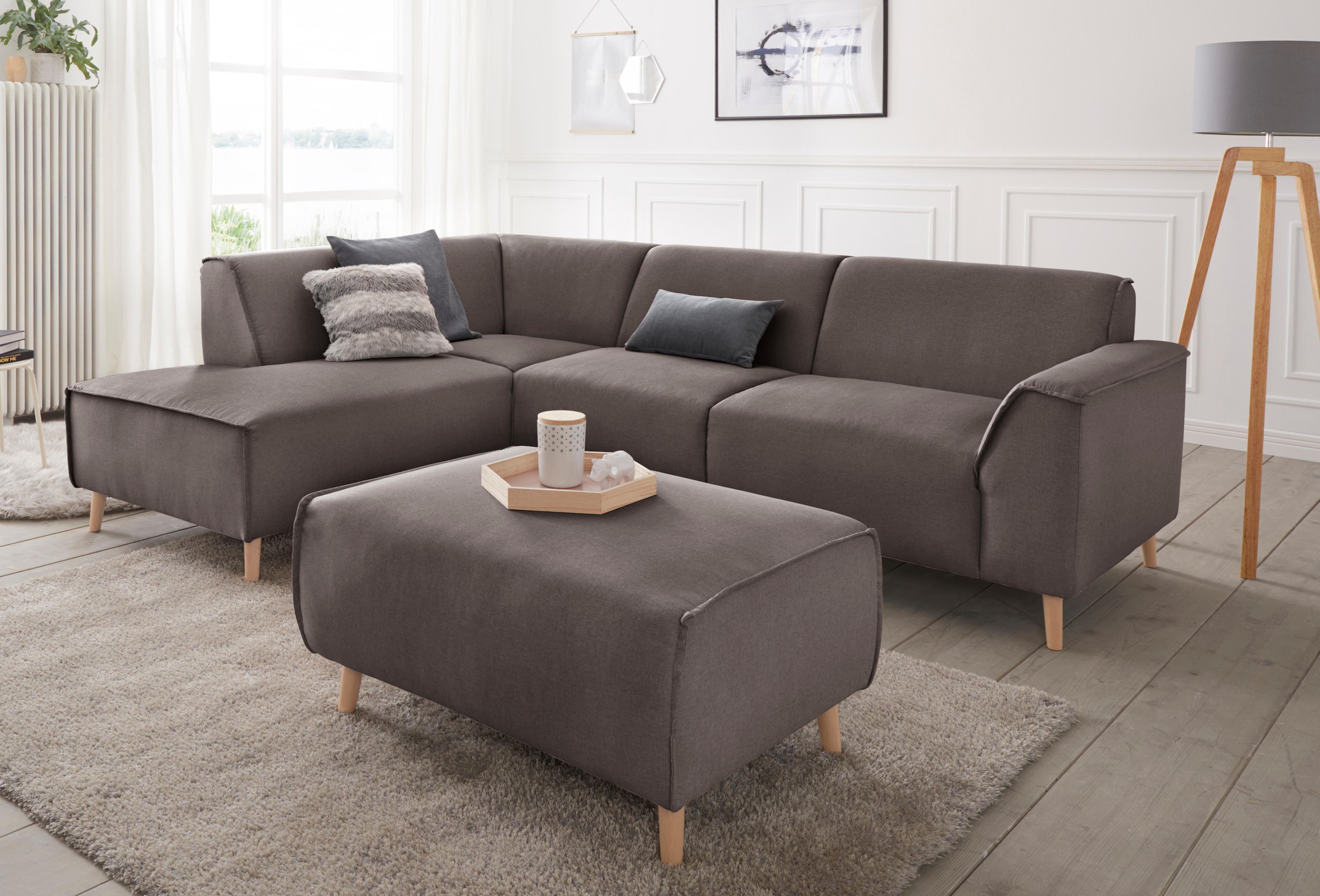 andas Hocker »Janek«, mit Keder in scandinavischem Design