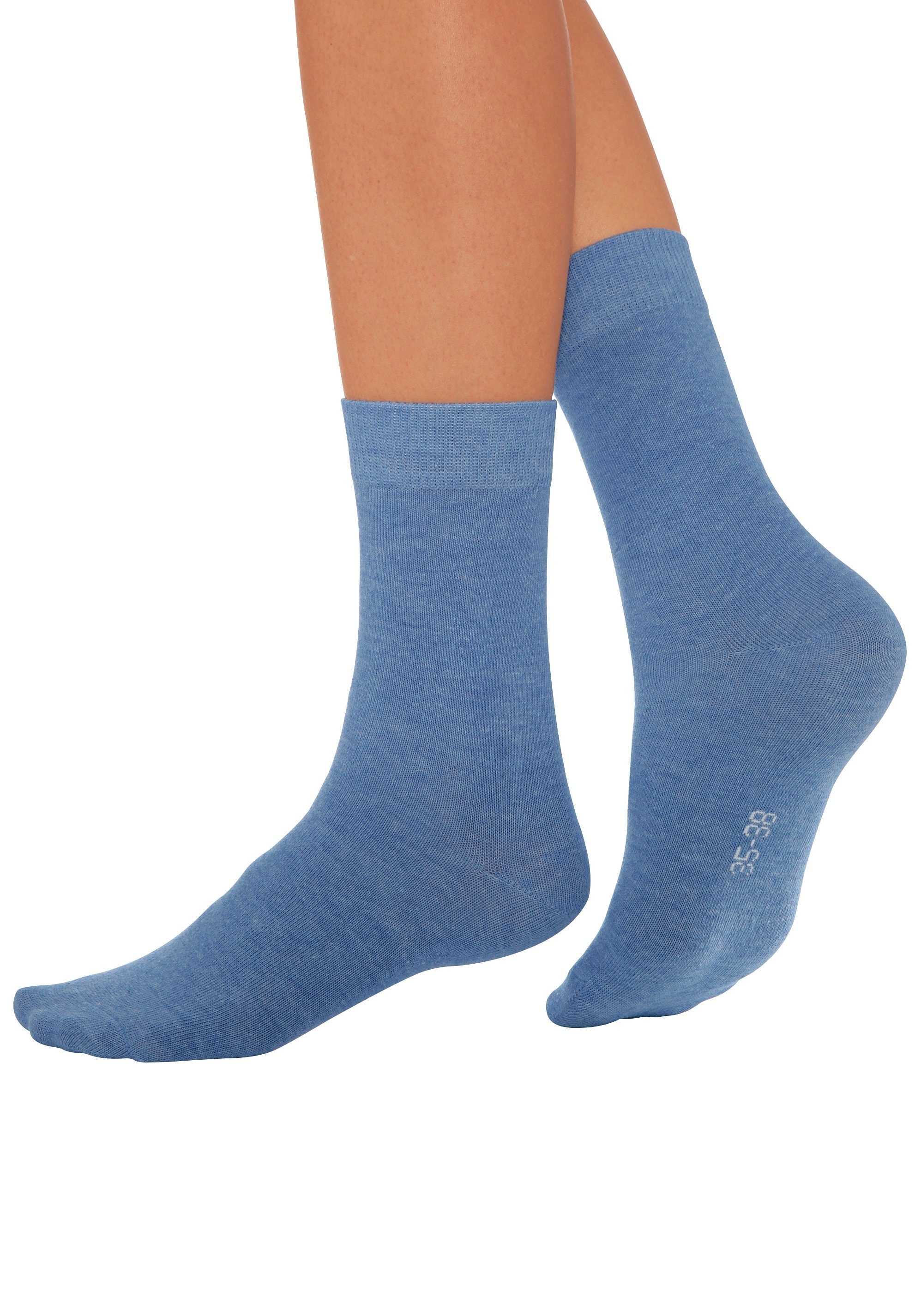 Lavana Basicsocken, (Packung, 7 Paar), mit druckfreiem Bündchen