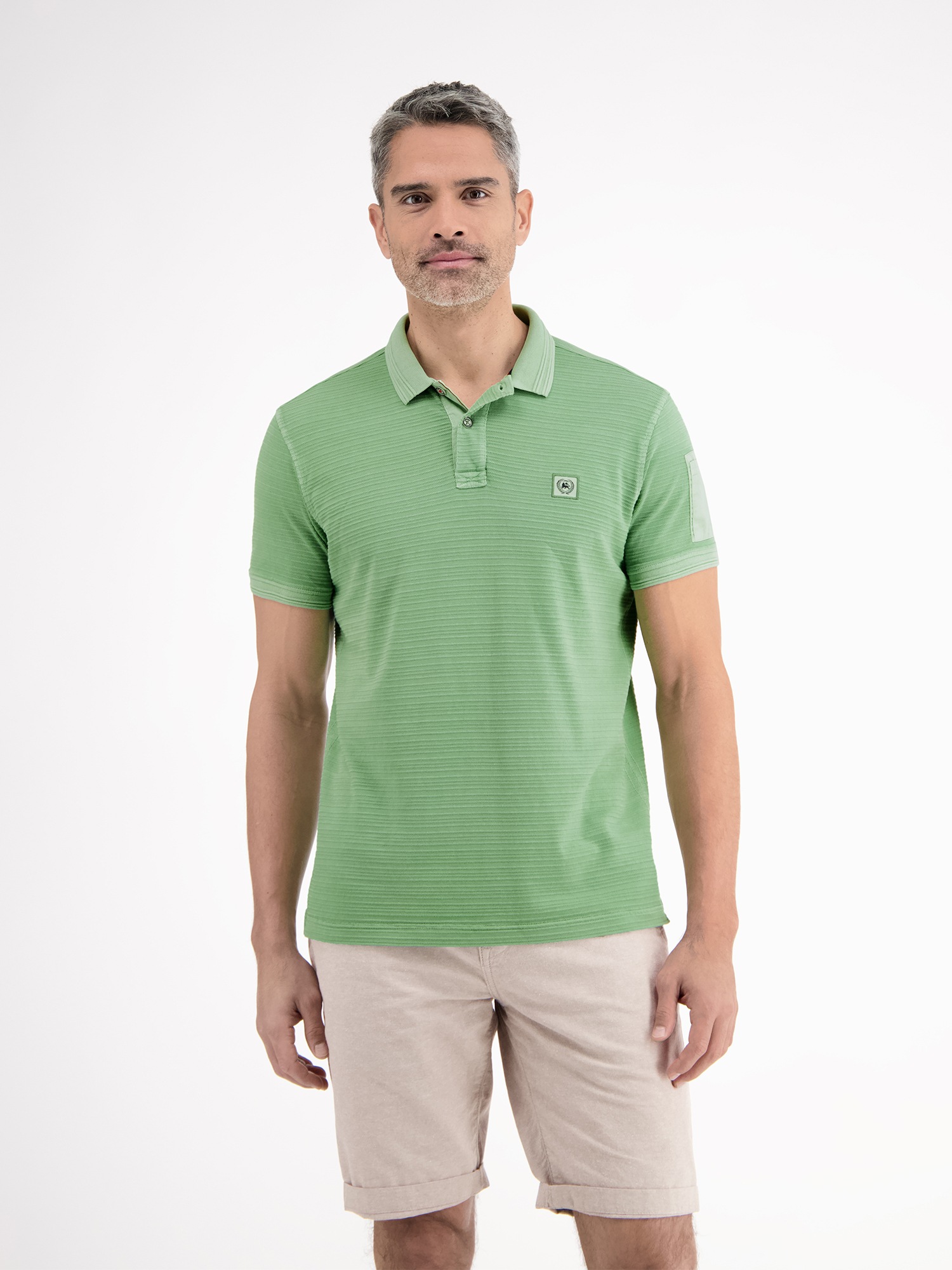Image of LERROS Poloshirt "Tonal-gestreiftes Poloshirt für Herren"