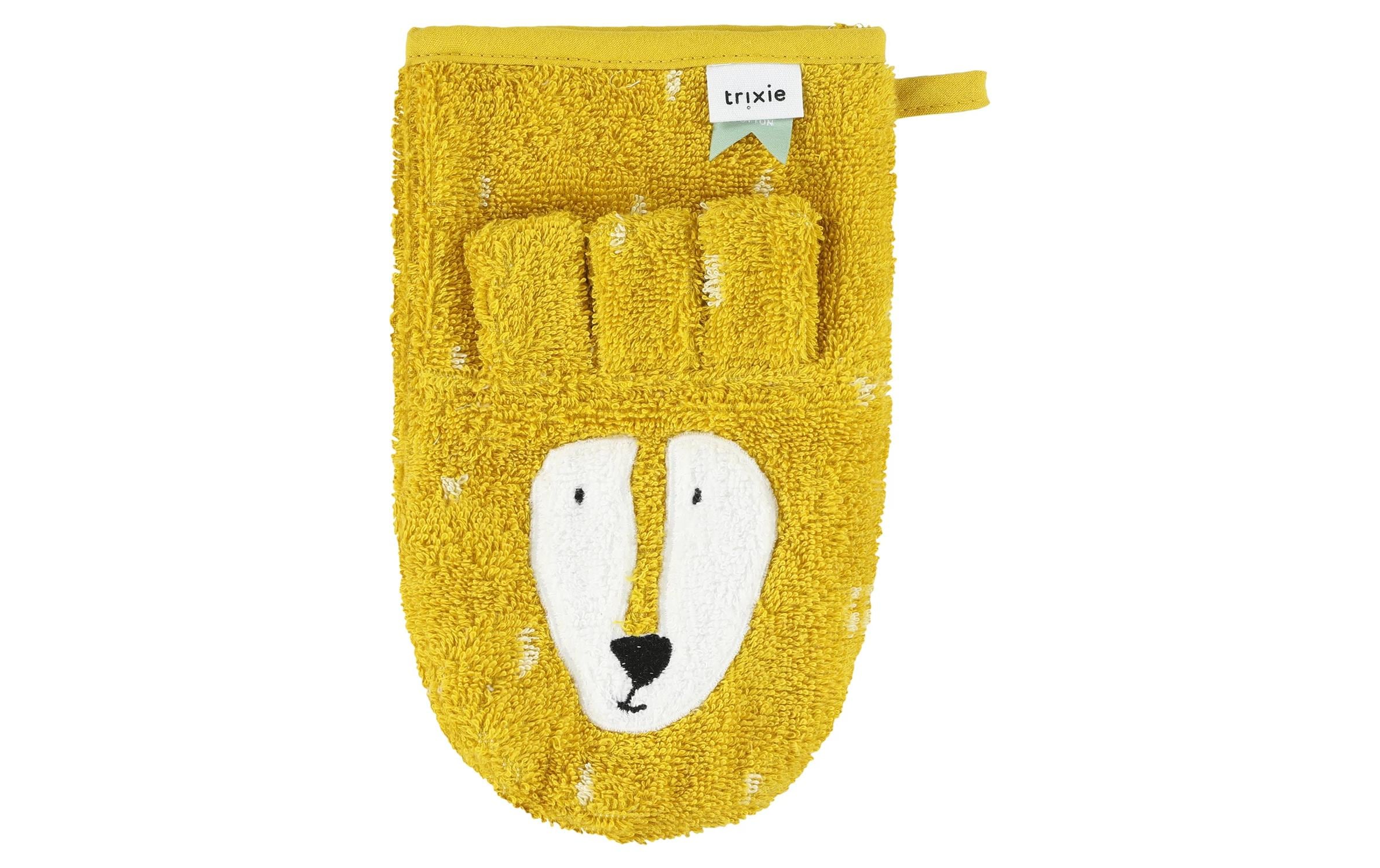 TRIXIE Gant de toilette »Baby-Waschhandschuh 2er Set klein Löwe/Fuchs«