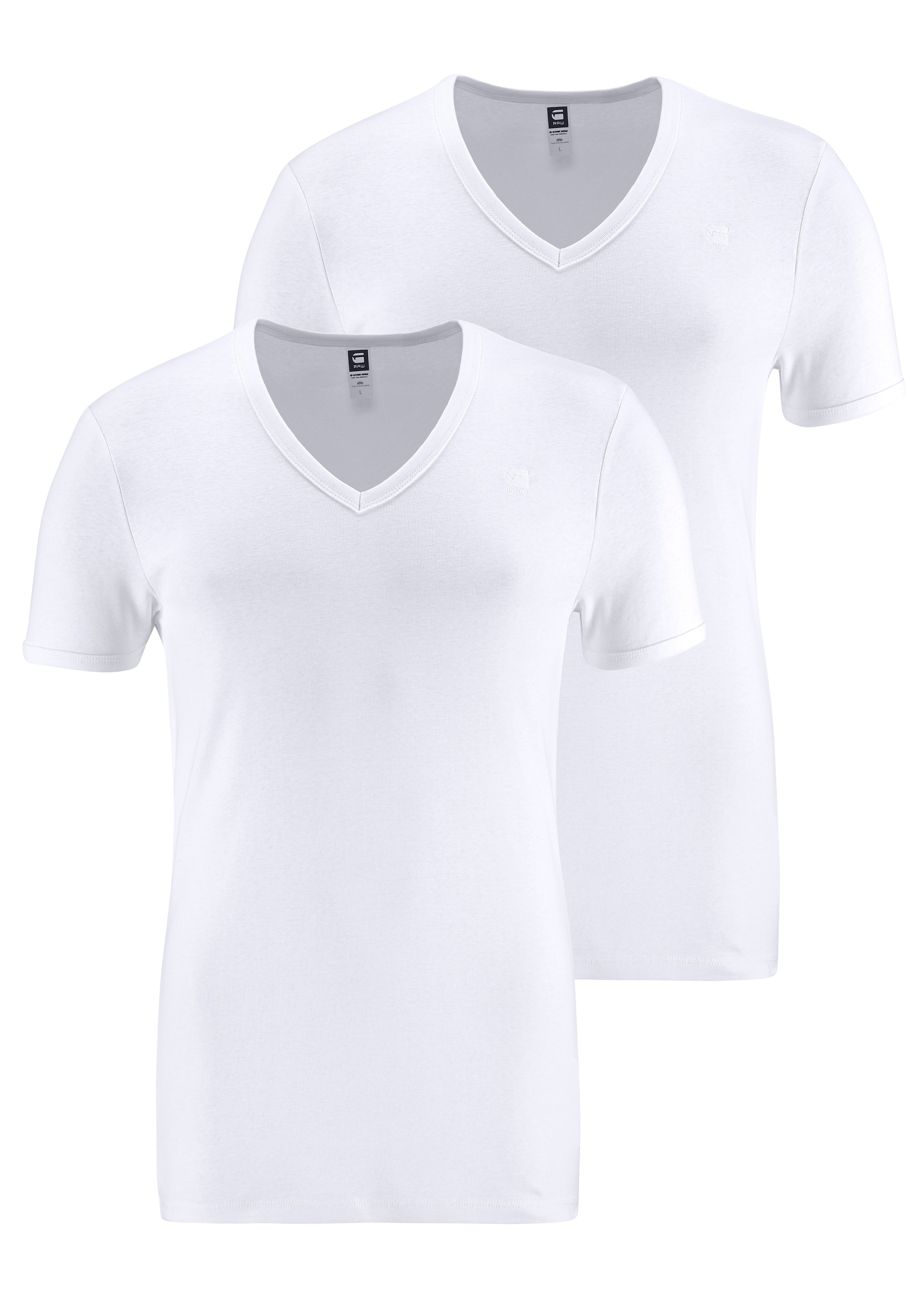 Image of G-Star RAW T-Shirt, (Packung, 2er-Pack), Basic-Artikel in blickdichter, hochwertiger Baumwollqualität bei Ackermann Versand Schweiz