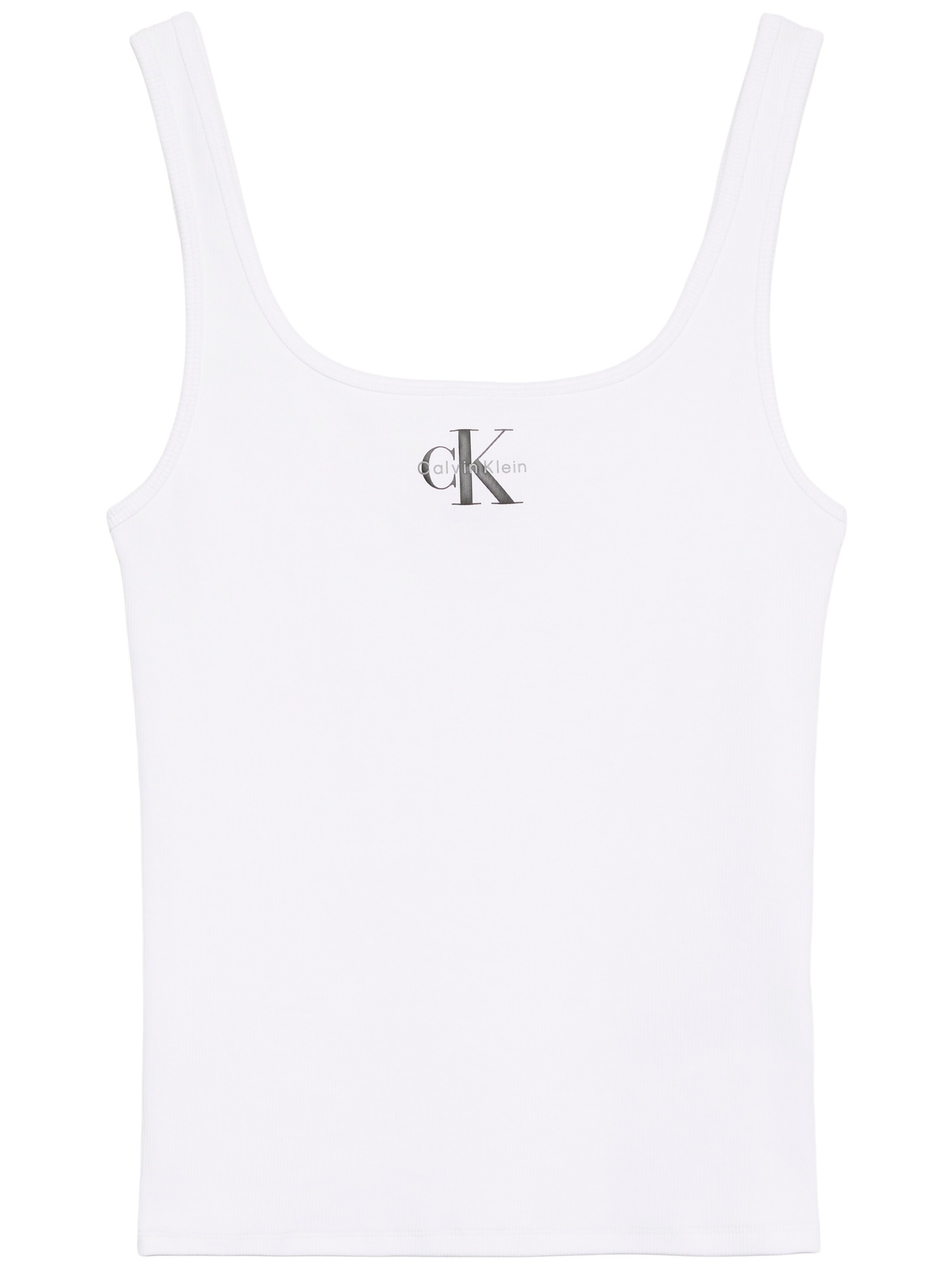 Calvin Klein Jeans Débardeur »MONOGRAM SCOOP NK RIB TANK TOP« avec col rond, coupe regular fit