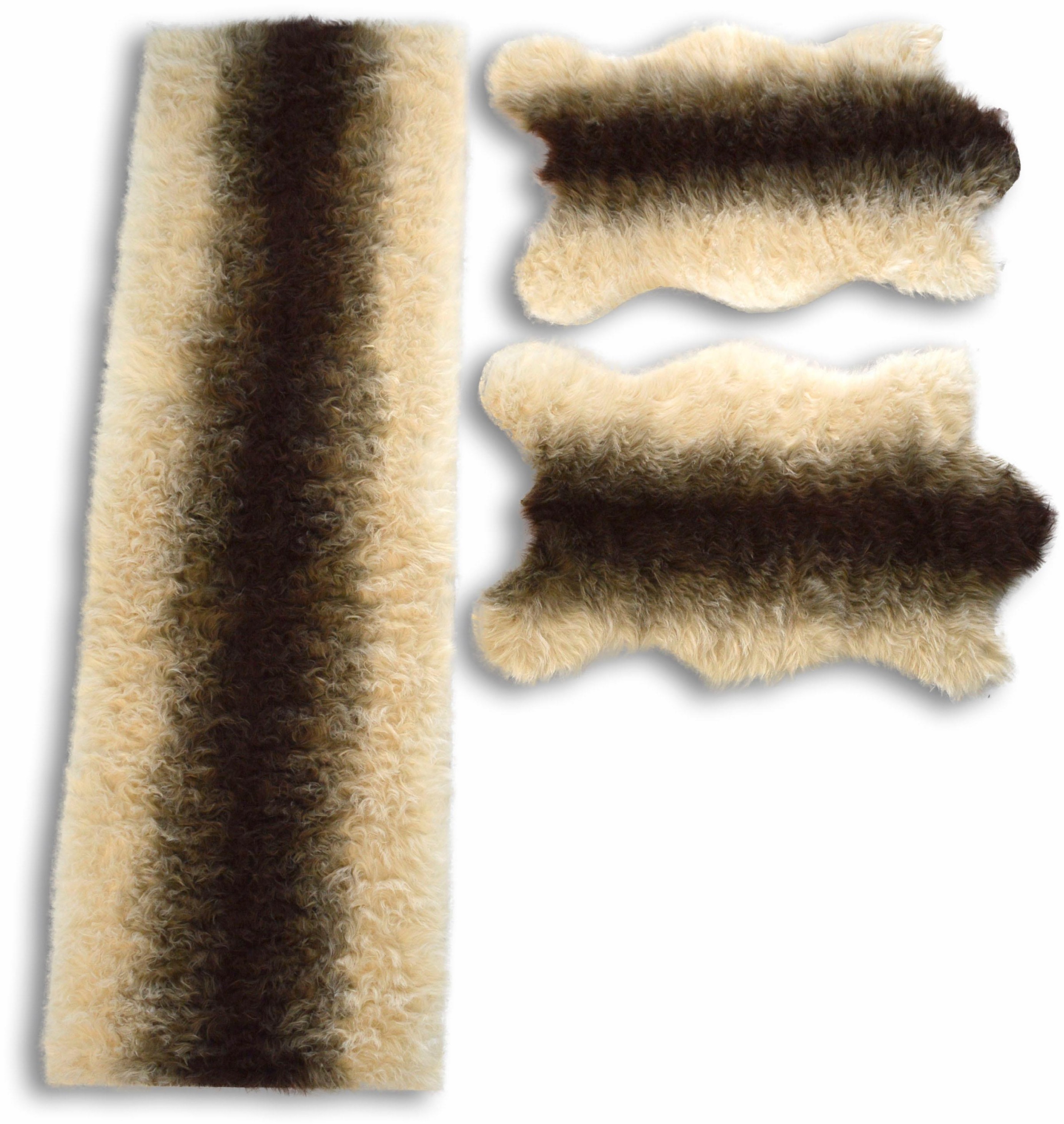 Image of KiNZLER Bettumrandung »Fell Streifen«, (3 tlg.), Bettvorleger, Läufer-Set für das Schlafzimmer, Kunstfell, waschbar bei Ackermann Versand Schweiz