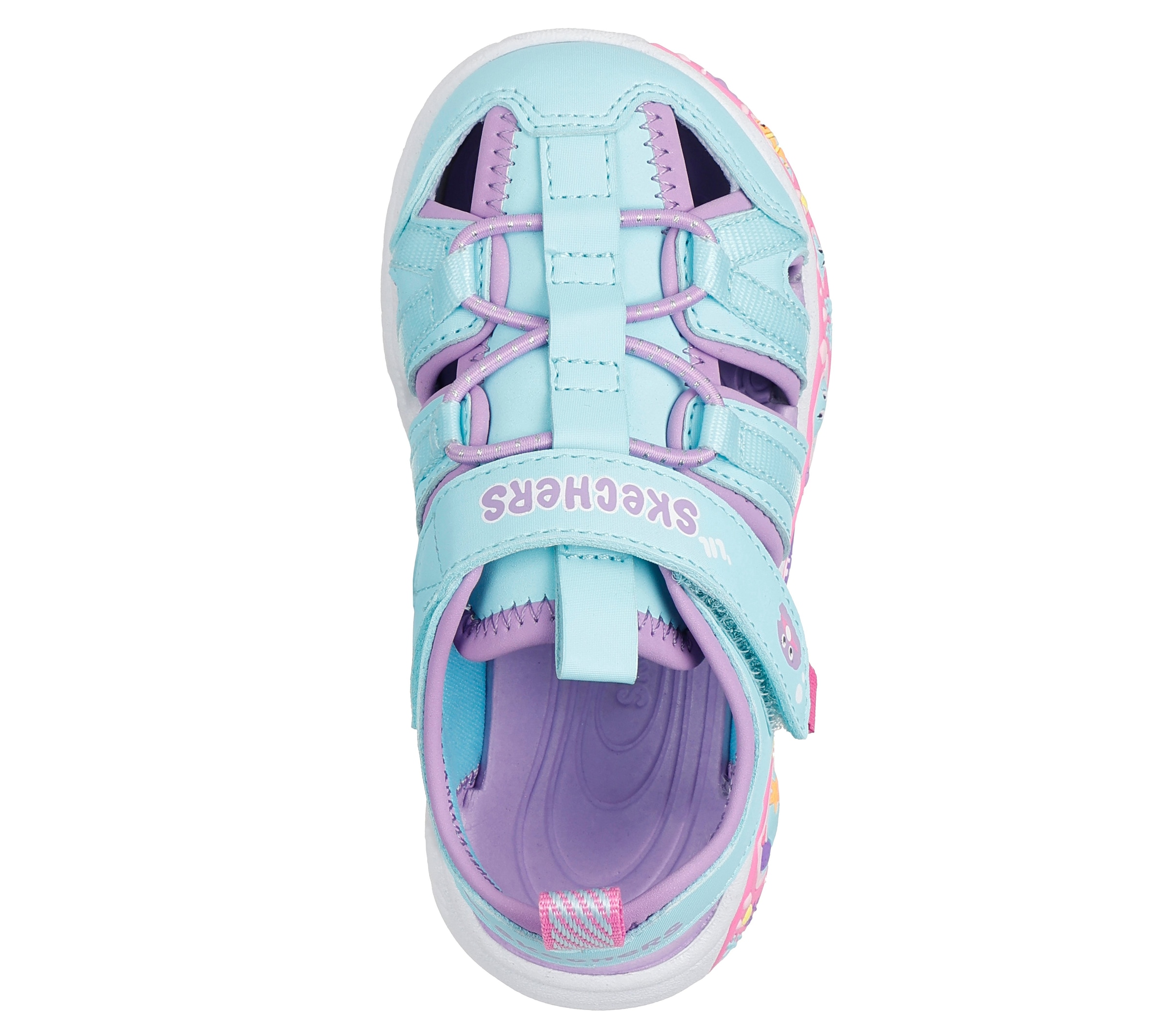 Skechers Sandale »PLAY SCENE SPLASH«  chaussure de bain avec semelle colorée, gabarit de taille à télécharger
